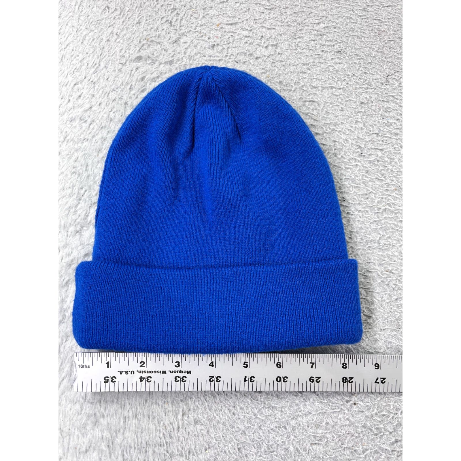 Vintage HK Arny Beanie Hat Adult One Size Blue Knit 100% Acrylic Embroidered Logo Ski Beanie Mens Size ONE SIZE - 3 Thumbnail
