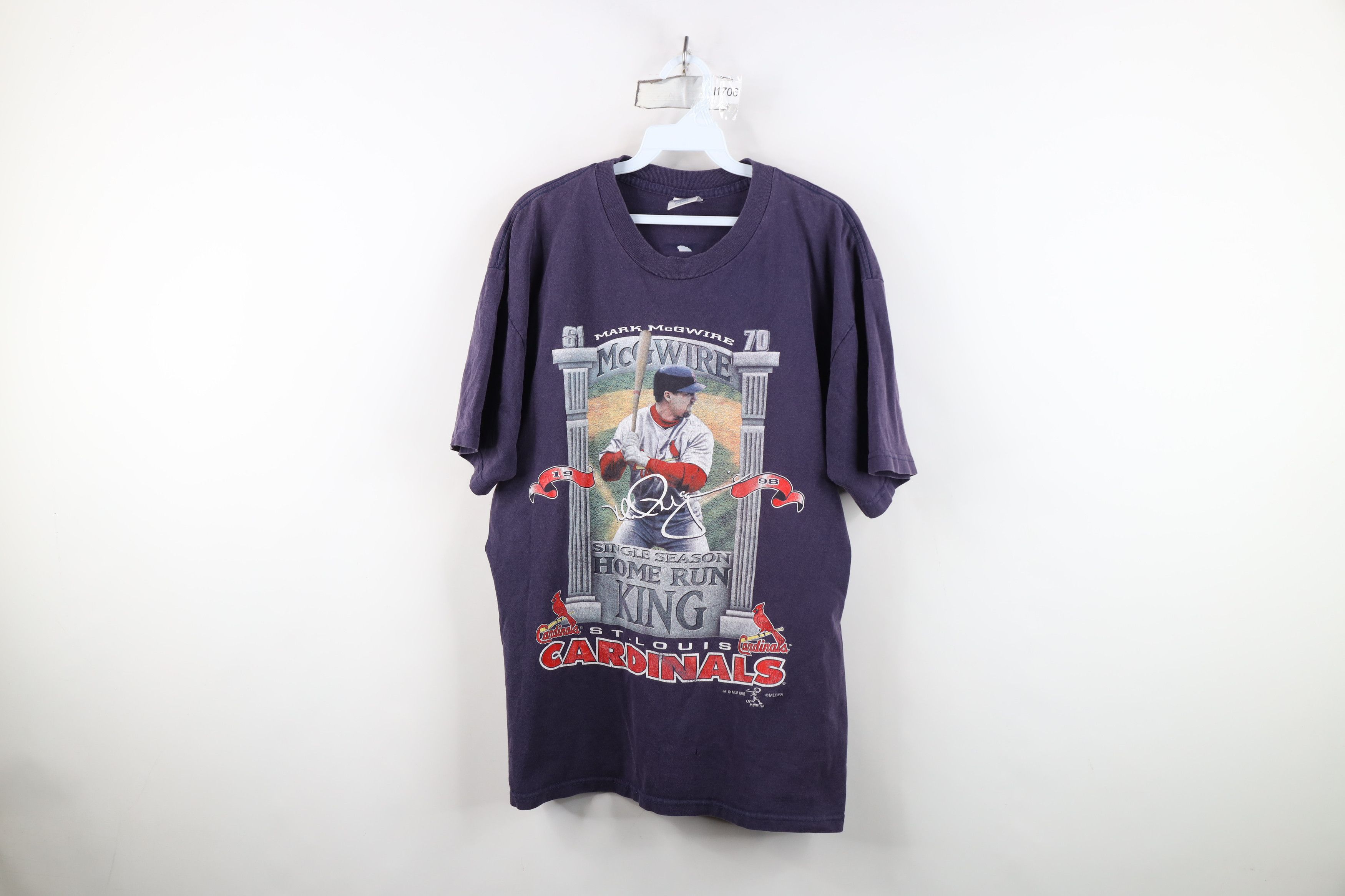 Vintage Vintage 90s Home Run King St Louis Cardinals T-Shirt Size US L / EU 52-54 / 3 - 1 Thumbnail