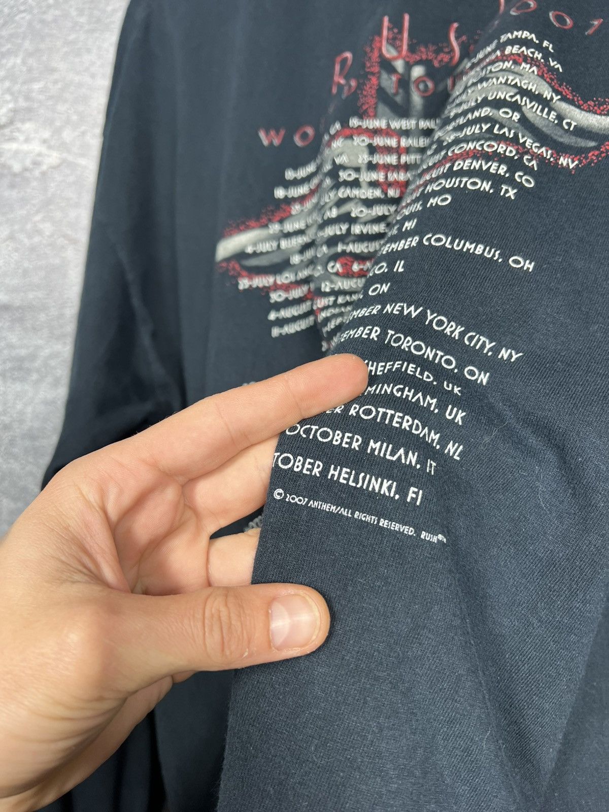 Band Tees Vintage 2007 Rush Snakes Arrows World Tour Long Sleeve Size US XL / EU 56 / 4 - 9 Thumbnail