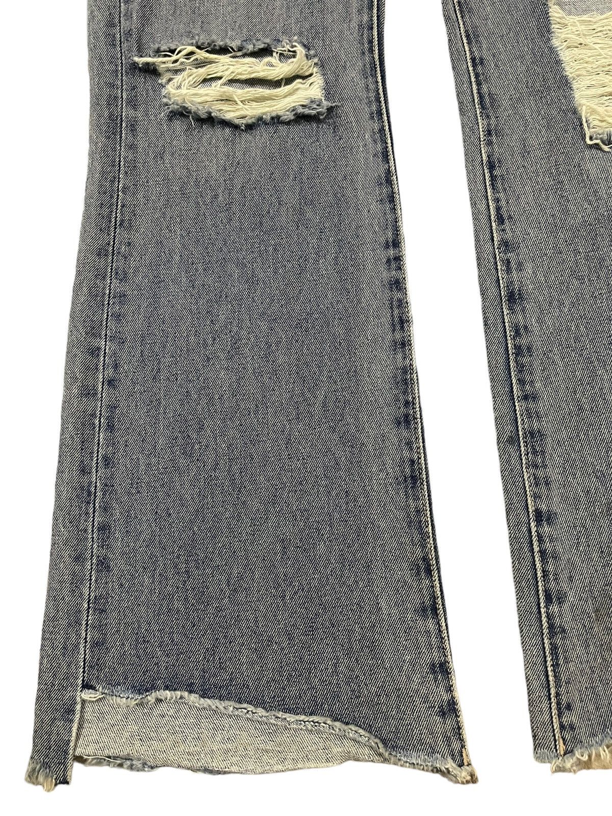 If Six Was Nine Vintage Japanese Brand Blue Wash Distressed Flare Jeans Size US 28 / EU 44 - 5 Thumbnail