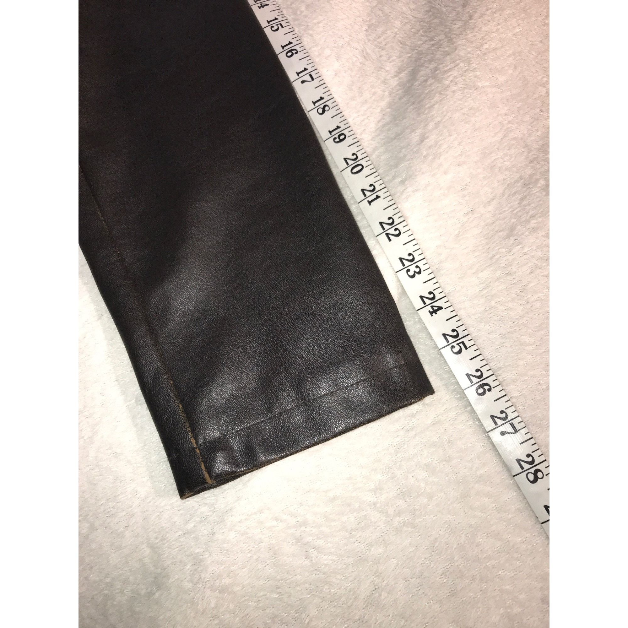 Vintage RVT Women's Brown Faux Leather Blazer Y2K Preppy Date Jacket Size M / US 6-8 / IT 42-44 - 7 Thumbnail