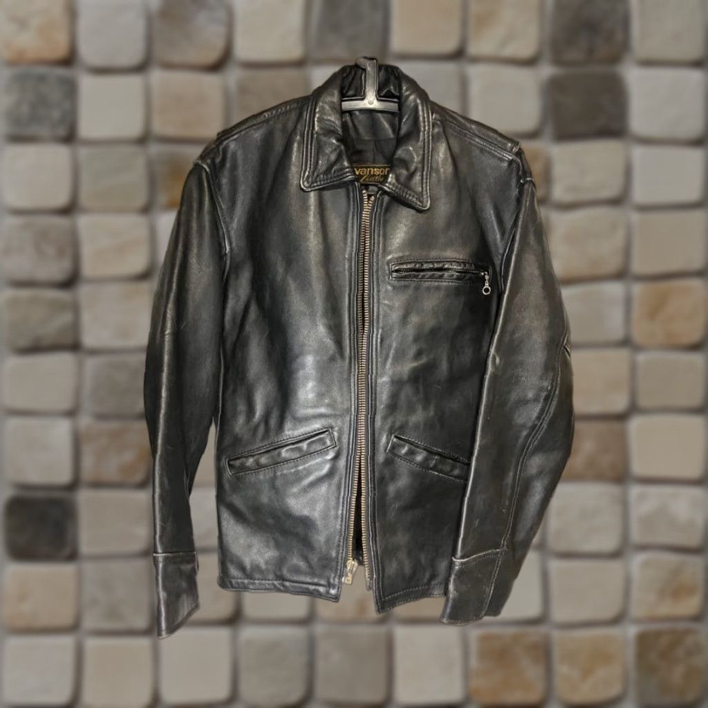 Vintage VANSON Leather TALON Zip Jacket - Washington House Exclusive Black - Single Rider's Jacket - Size 36 - Men Size US XXS / EU 40 - 1 Thumbnail