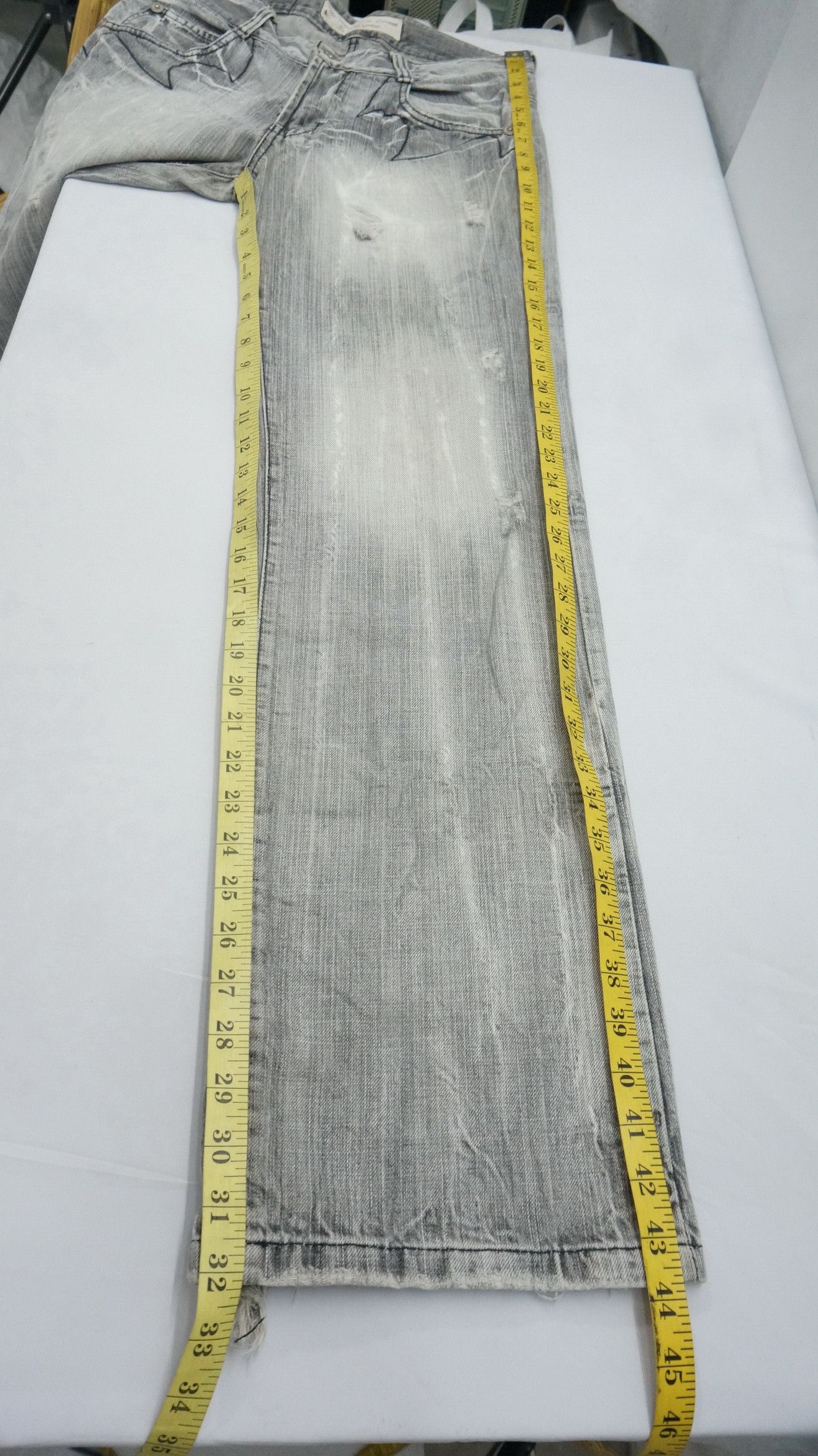 Japanese Brand UPSET Jeans Vintage Distressed Denim Size US 30 / EU 46 - 13 Thumbnail