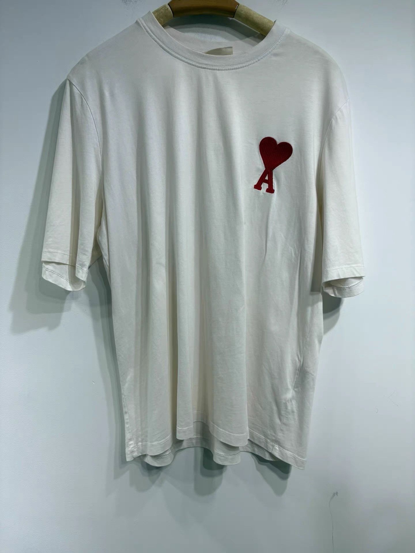 AMI AmiParis Classic White Short Sleeve T-Shirt K29 Size US M / EU 48-50 / 2 - 1 Thumbnail