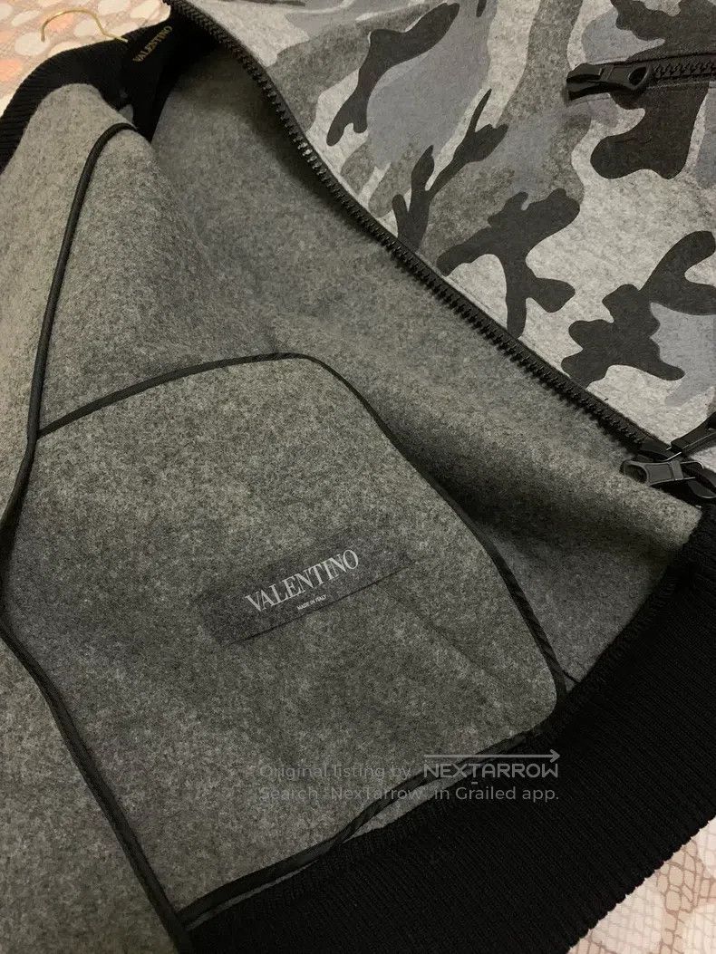 Valentino Valentino Grey camouflage wool felt jacket Size US M / EU 48-50 / 2 - 3 Thumbnail