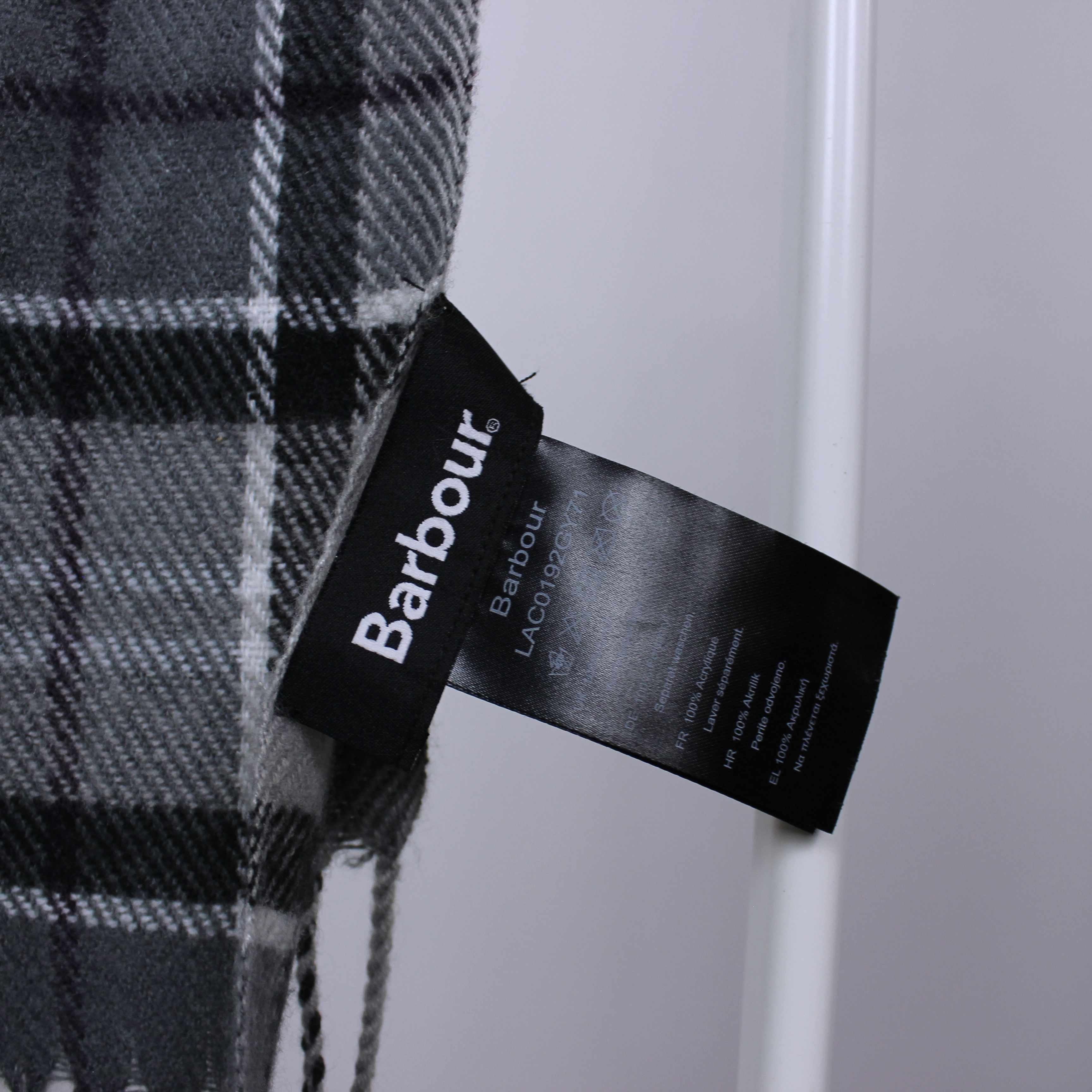 Barbour Barbour scarf men acryl gray multi one size Size ONE SIZE - 3 Thumbnail