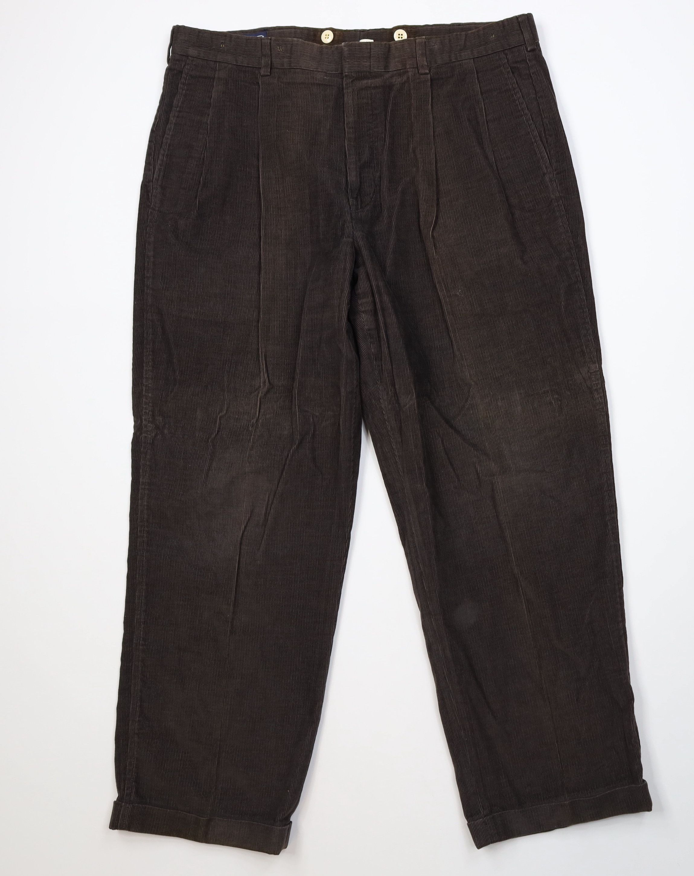 Lands' End Vintage 90s Lands End Wide Leg Corduroy Chino Pants USA Size US 38 / EU 54 - 1 Thumbnail