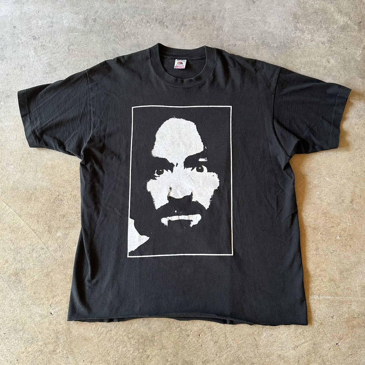 image of Archival Clothing x Avant Garde Vintage 90's Charles Manson Macabre Serial Killer Cult Tee in Black