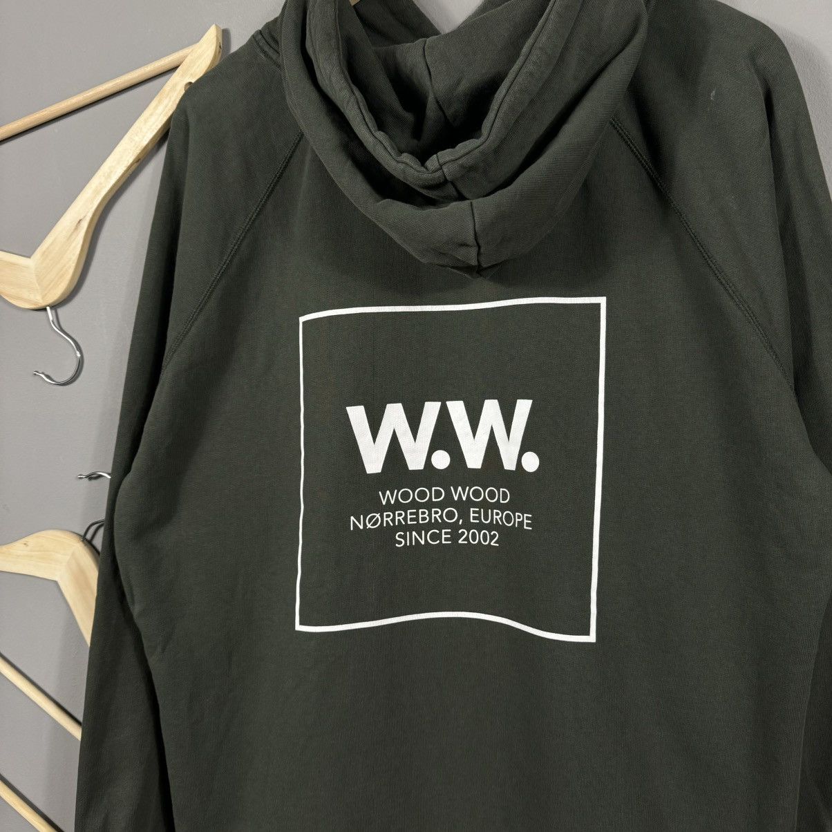 Wood Wood Wood Wood W.W. Hoodie Dark Green Size US XL / EU 56 / 4 - 3 Thumbnail