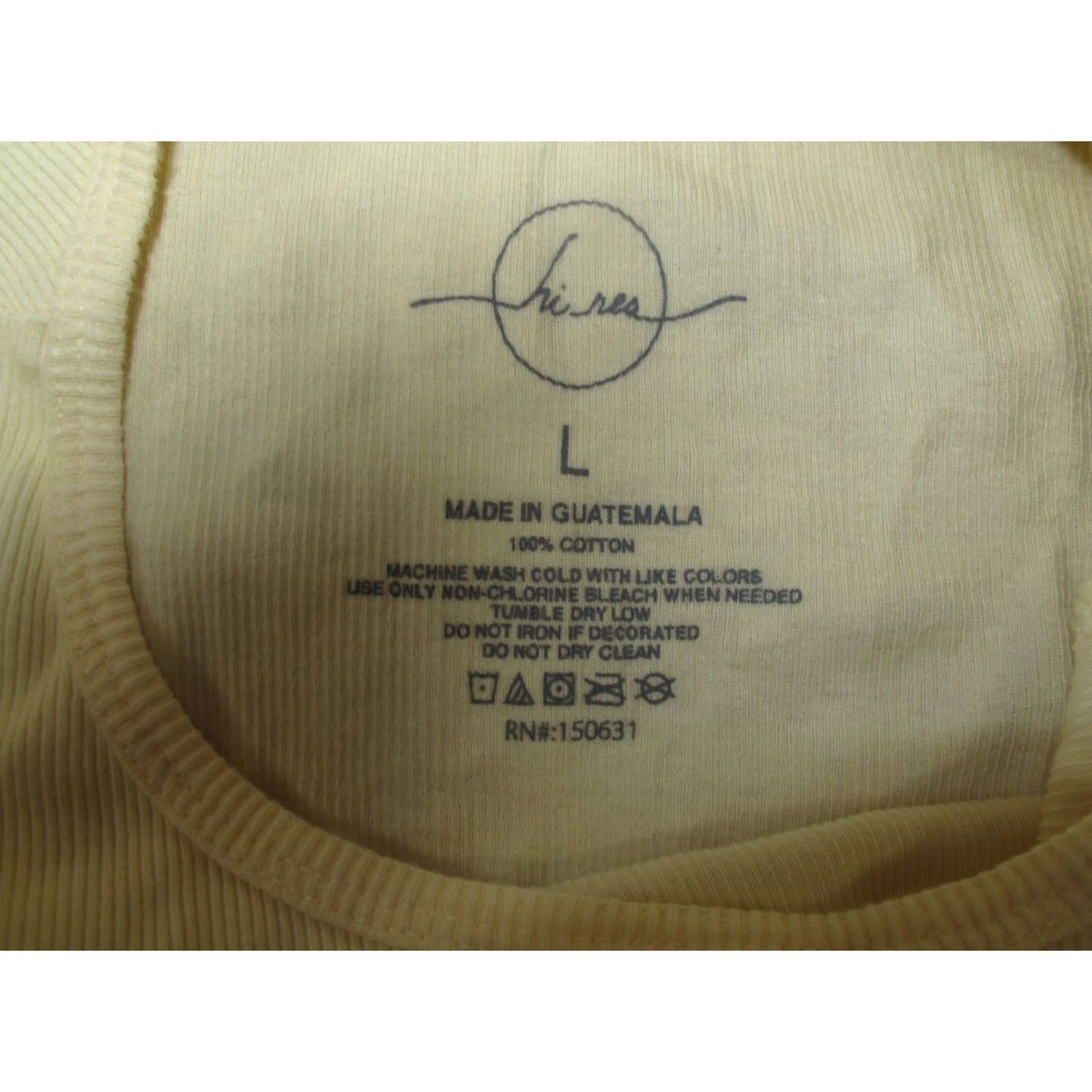 Vintage Hi-Res Howdy Cowboy Ribbed Crop Top Tank Women's L Yellow 100% Cotton Sleeveless Shirt Casual All Seasons (USA Theme) Womens Size L / US 10 / IT 46 - 6 Thumbnail
