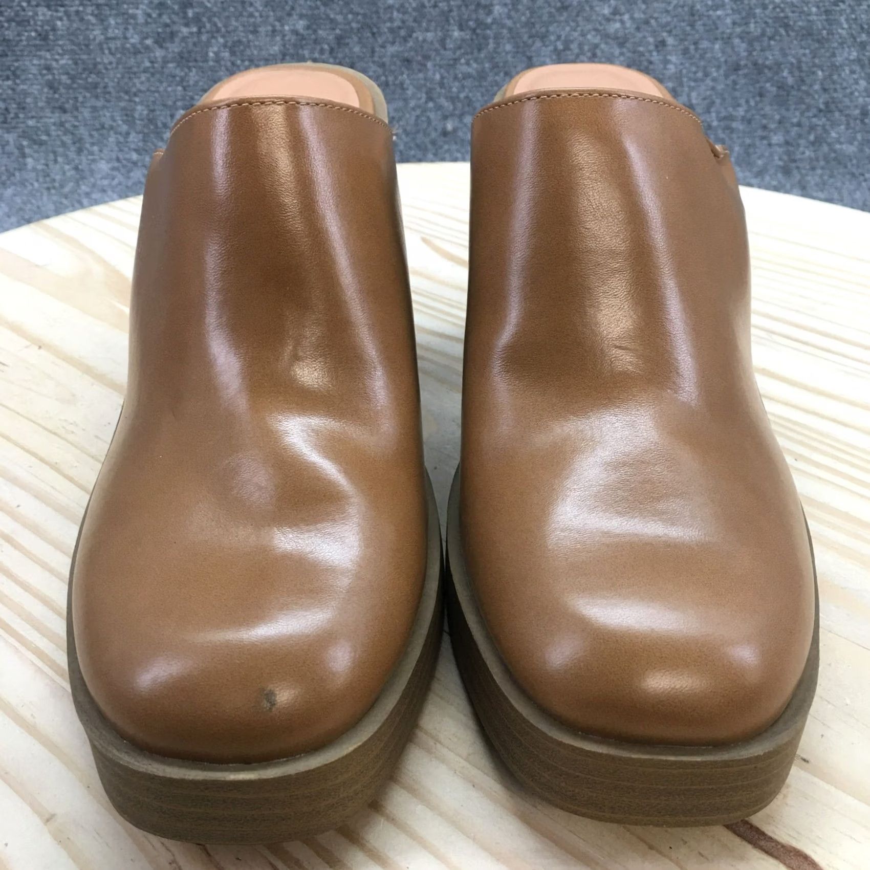 Vintage Universal Thread Womens Heel Platform Shoe Brown Faux Leather Shoes Size US 10 / IT 40 - 4 Thumbnail