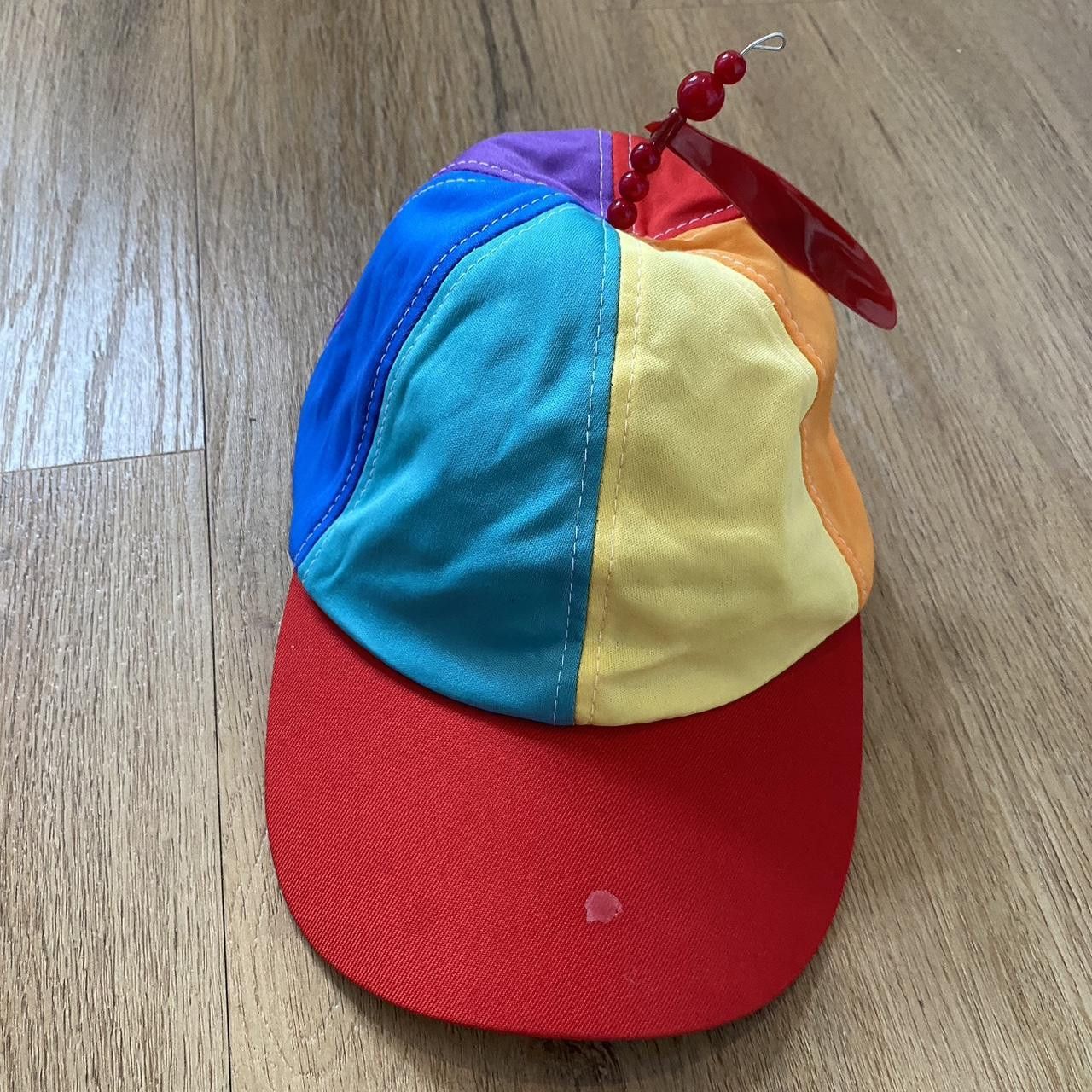 Other Rainbow striped baseball cap with red accents Size ONE SIZE - 1 Thumbnail