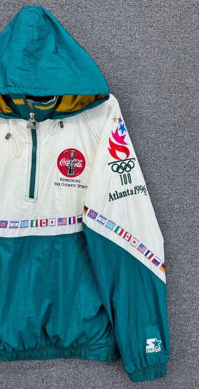 Starter Vintage Starter Olympic Games Hoodie Half Zipper Anorak Size US L / EU 52-54 / 3 - 4 Thumbnail