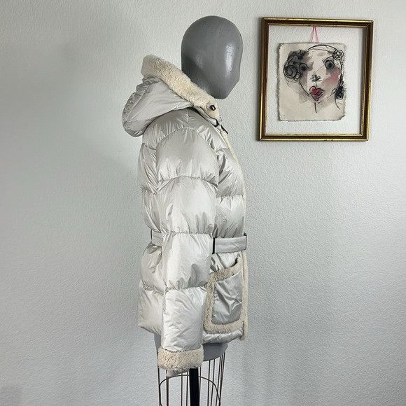 Bogner Bogner Terry Puffer Coat Fur HoodedQuilted Belted Jacket in Size M / US 6-8 / IT 42-44 - 6 Thumbnail