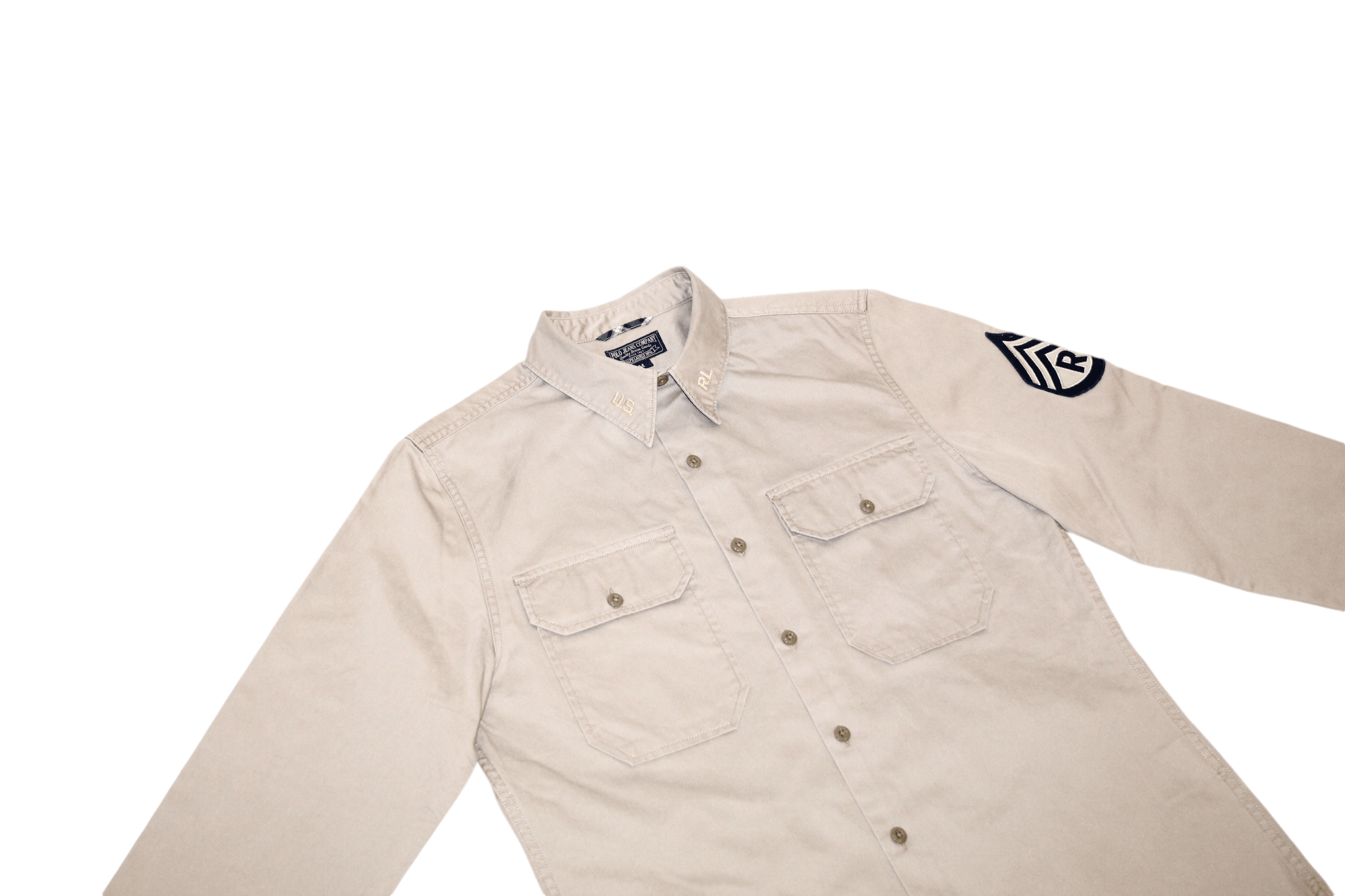 Polo Ralph Lauren Polo Jeans Co. U.S.-R.L. Military Brushed Cotton Overshirt Size US S / EU 44-46 / 1 - 6 Thumbnail