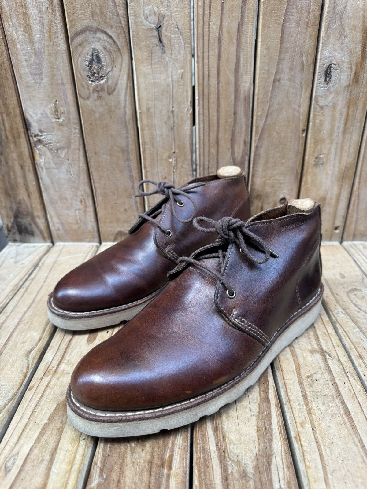 Wolverine Wolverine brown Men’s Chukka leather boots sz US 8 M UK 7 Size US 8 / EU 41 - 7 Thumbnail