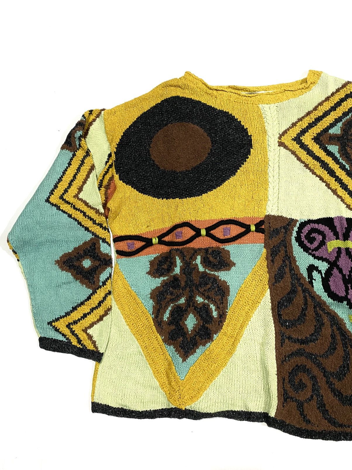 Beauty Beast × Japanese Brand × Yoshiyuki Konishi Ficce Yoshiyuki Konishi Pattern Hand Knit Size US M / EU 48-50 / 2 - 3 Thumbnail