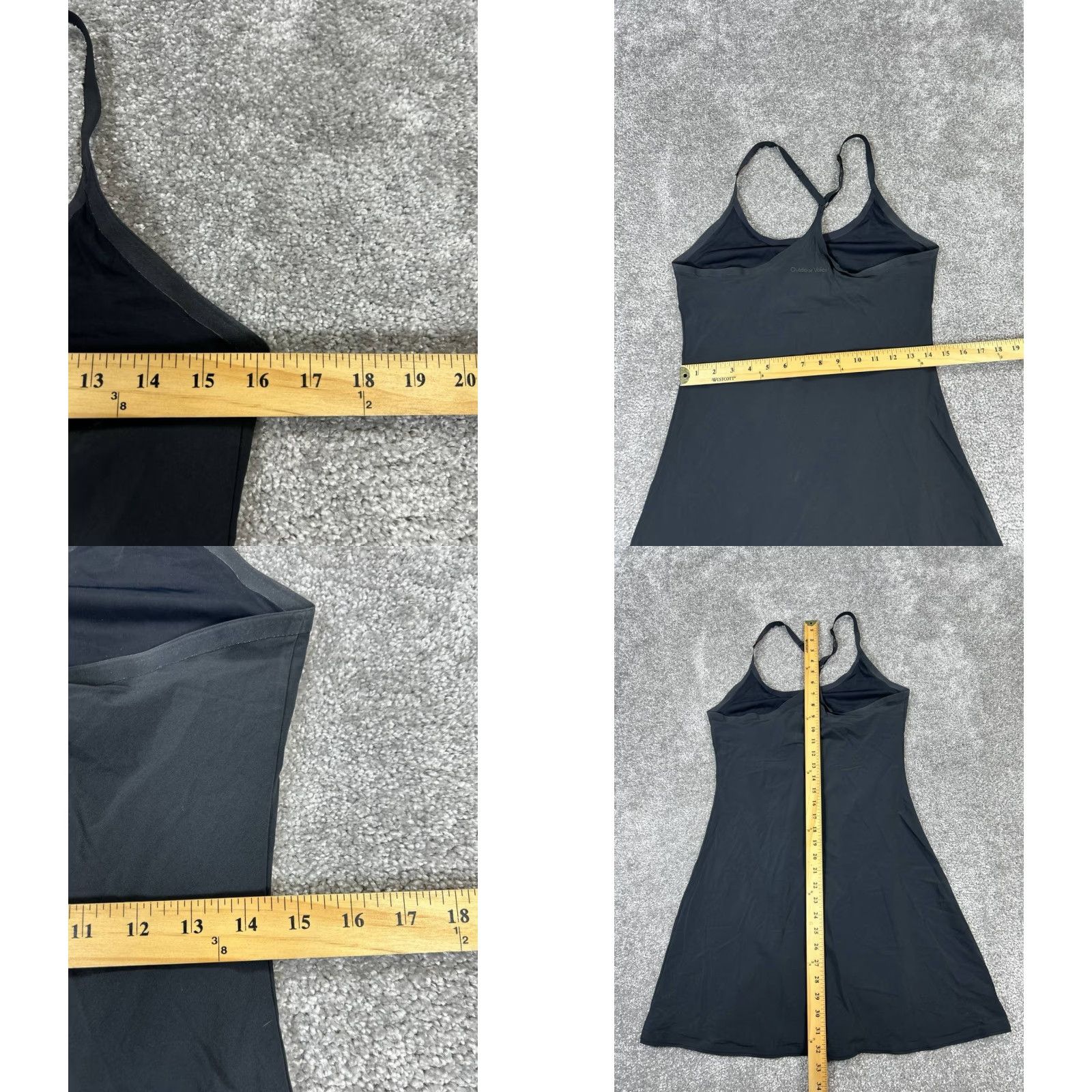 Outdoor Voices Outdoor Voices Dress Womens Small Black Bodycon Mini A-Line Sleeveless Scoop Neck Pullover Casual Nylon Short Vintage No N/A Mens Womens Boys Girls Size S / US 4 / IT 40 - 8 Thumbnail