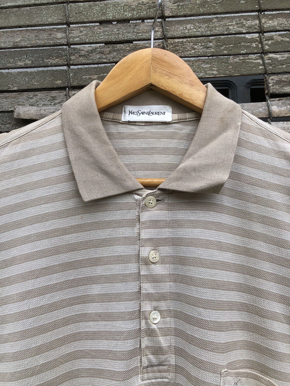 Yves Saint Laurent Vintage YSL Yves Saint Laurent Single Pocket Polo Shirt Size US L / EU 52-54 / 3 - 4 Thumbnail