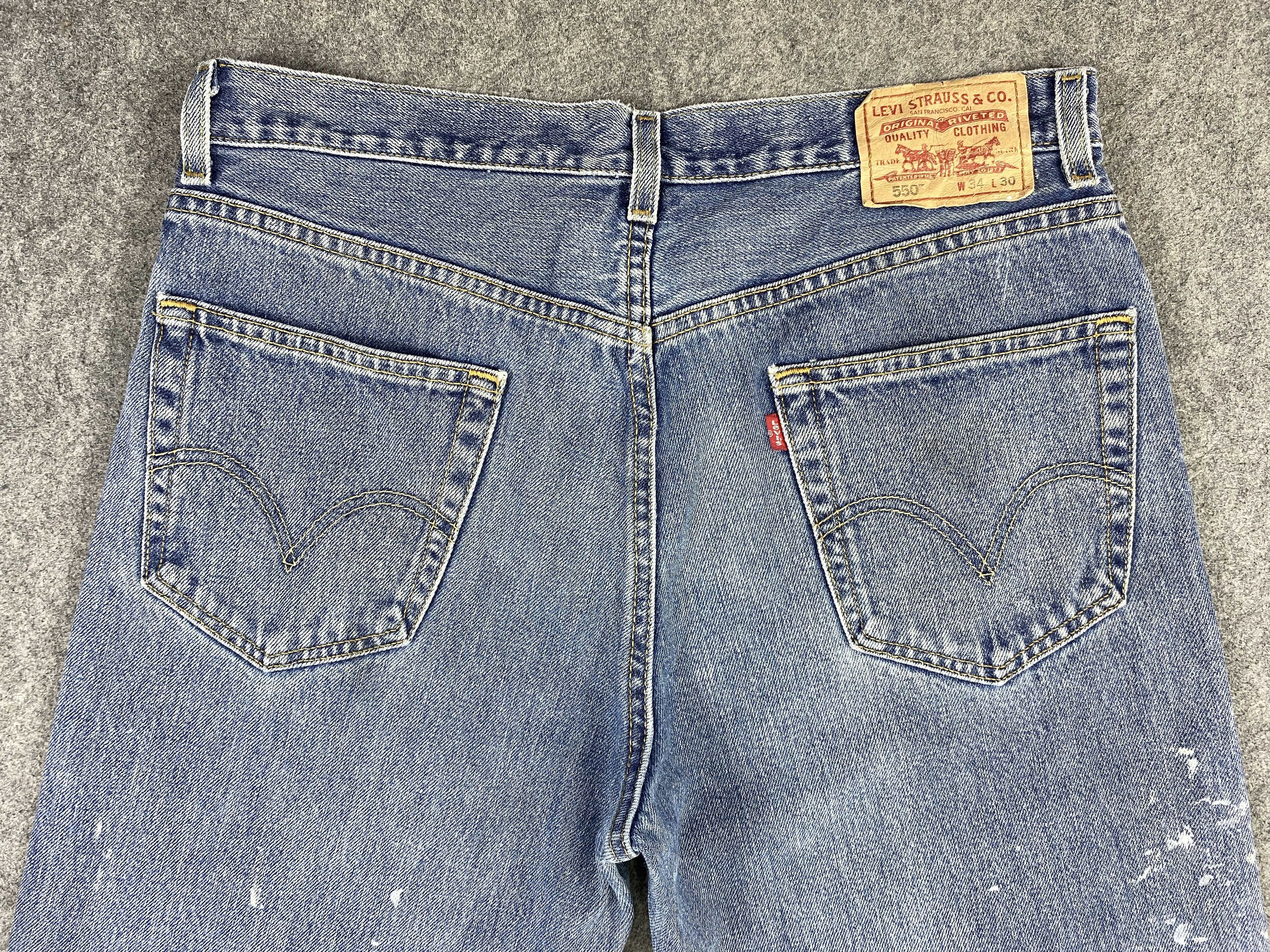 Levi's Blue Vintage Levi's 550 Jeans 34x29.5 Denim -JN1704 Size US 34 / EU 50 - 4 Thumbnail