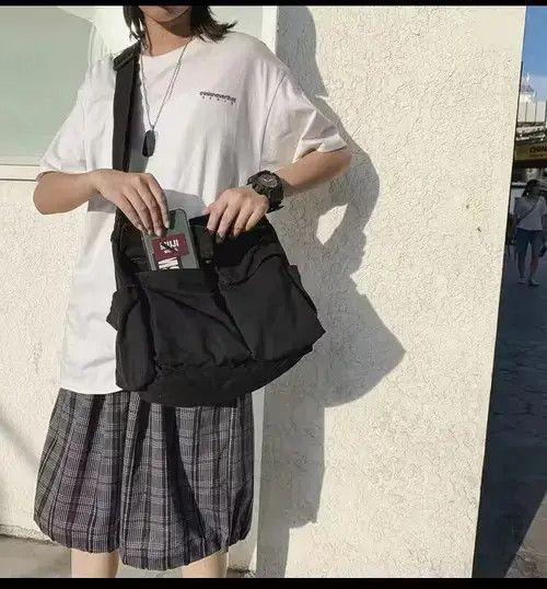 Other Solid Large Capacity Casual Canvas Shoulder Bags Size ONE SIZE - 3 Thumbnail