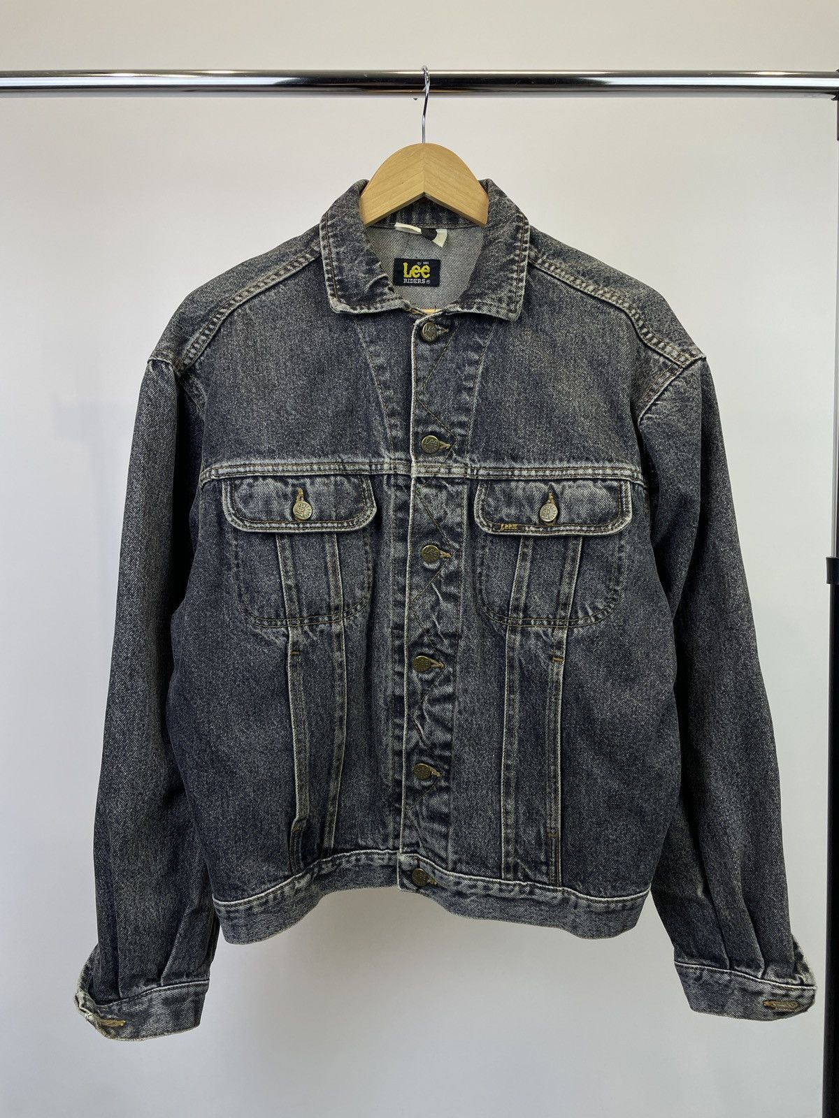 image of Lee Riders Vintage Denim Rider Jacket in Black, Men's (Size Small)