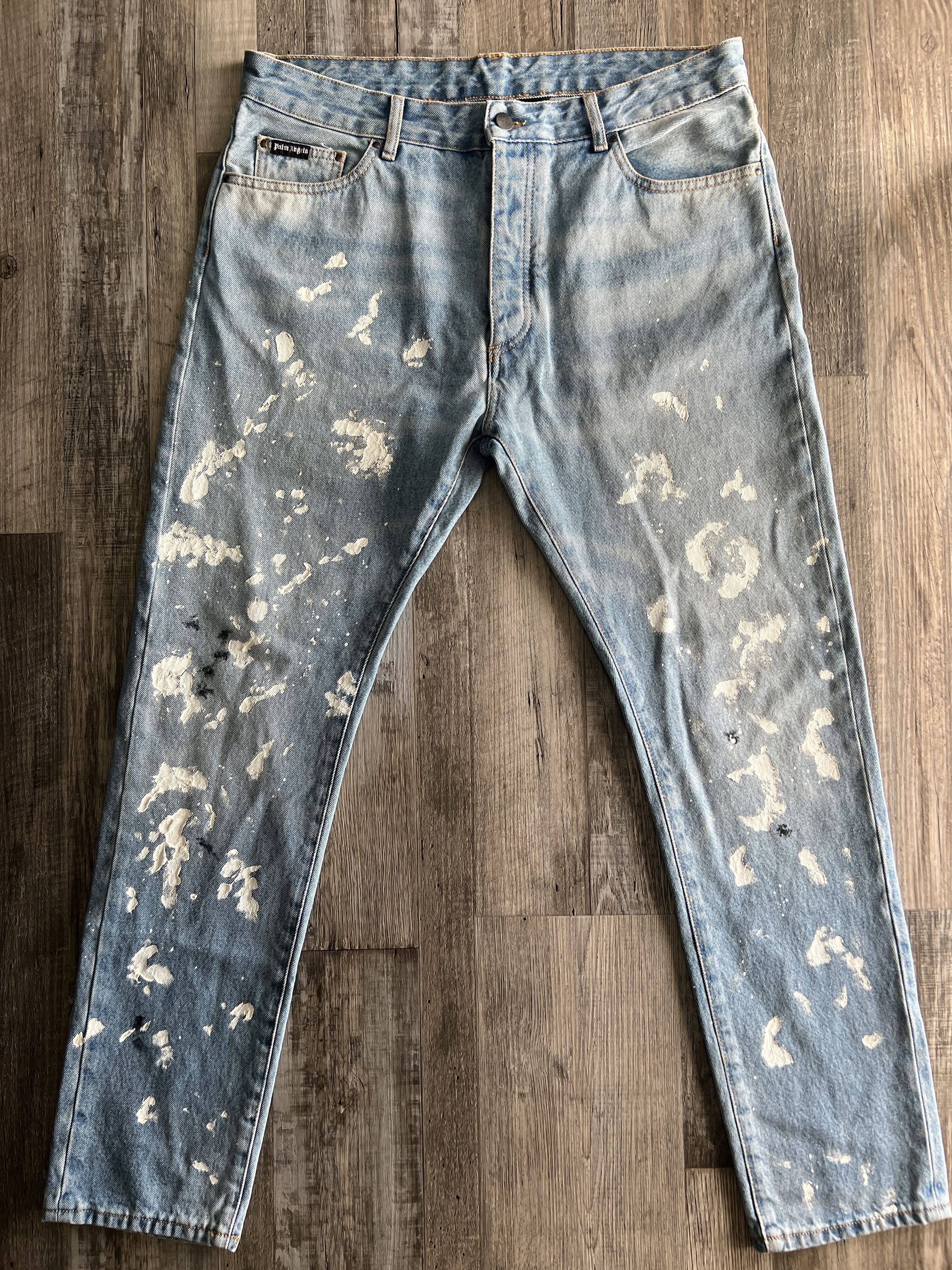 Palm Angels Palm Angels " Paint Splatter "Jeans Slim Fit Size US 34 / EU 50 - 1 Thumbnail