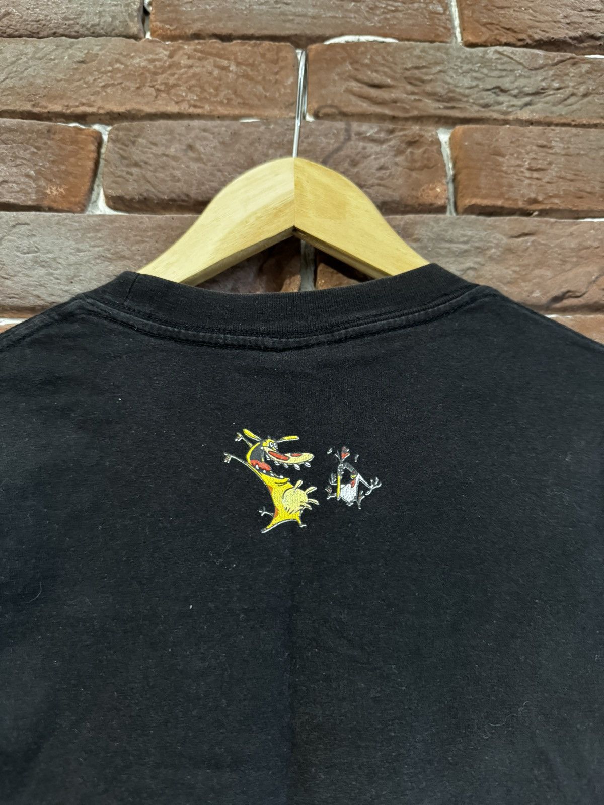 Cartoon Network Vintage 00s Cow And Chicken Movie Cartoon Y2K L Black Tee Size US L / EU 52-54 / 3 - 5 Thumbnail