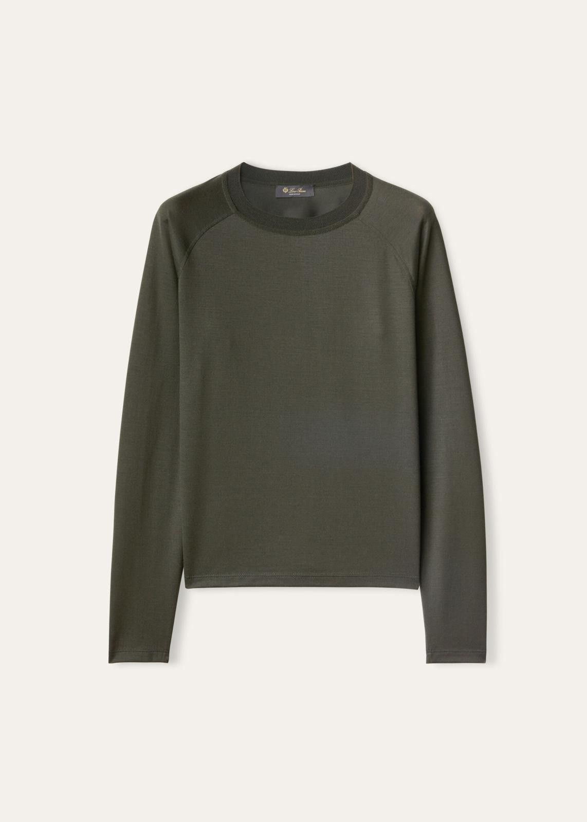 Loro Piana o1srvl11e0125 FAN6591 Tadami T-Shirt in Dark Green Size M / US 6-8 / IT 42-44 - 1 Thumbnail