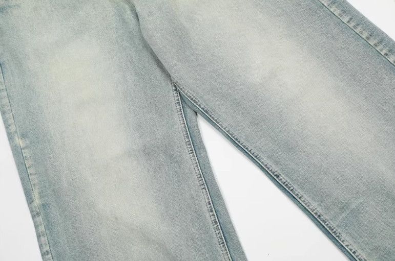 Vintage Retro men's hip-hop distressed loose casual washed jeans Size US 32 / EU 48 - 6 Thumbnail