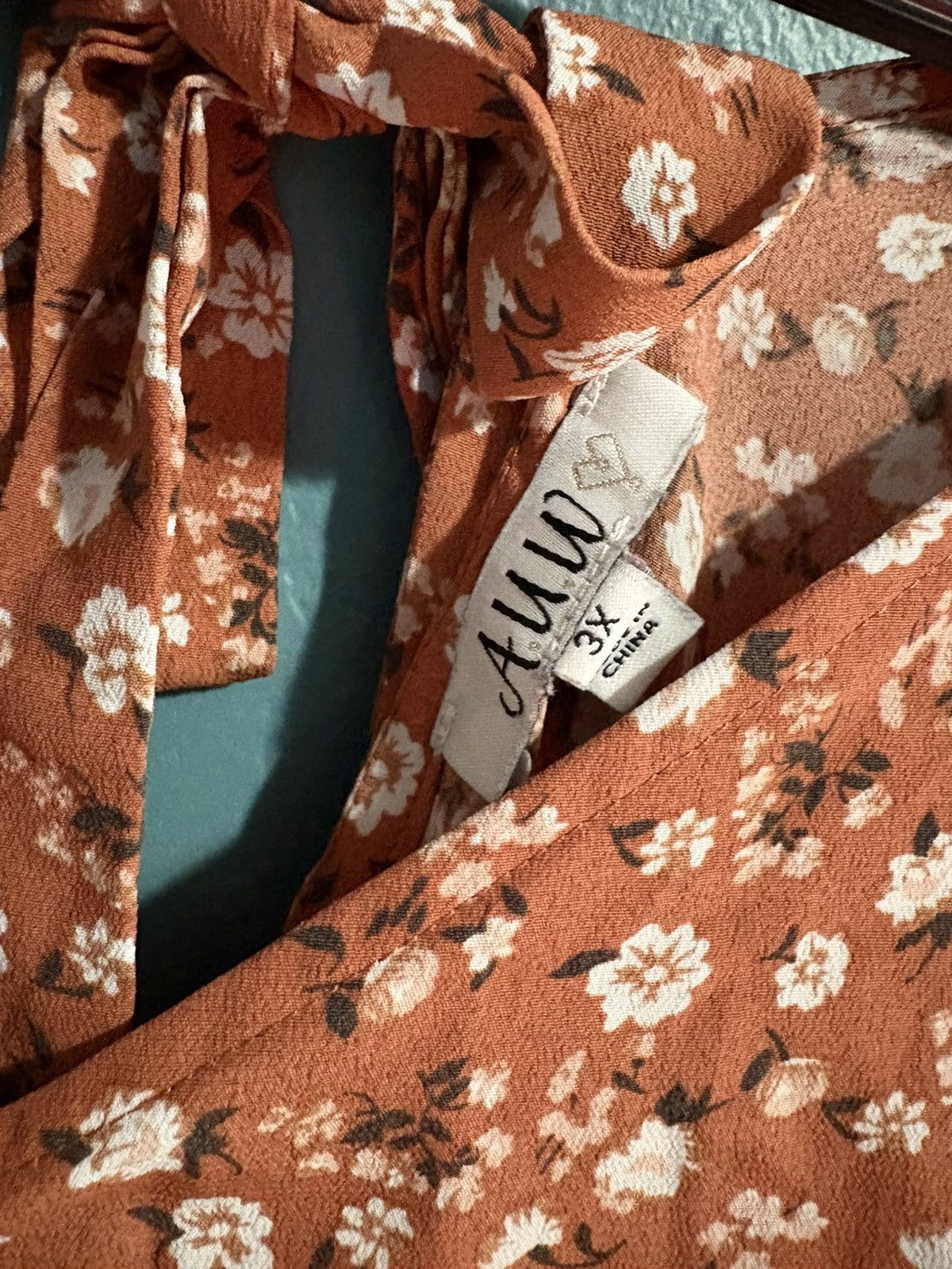 Other AUW Plus 3X Long Sleeve Summer Maxi Dress Floral Dress Size 3XL / US 20-22 - 5 Thumbnail