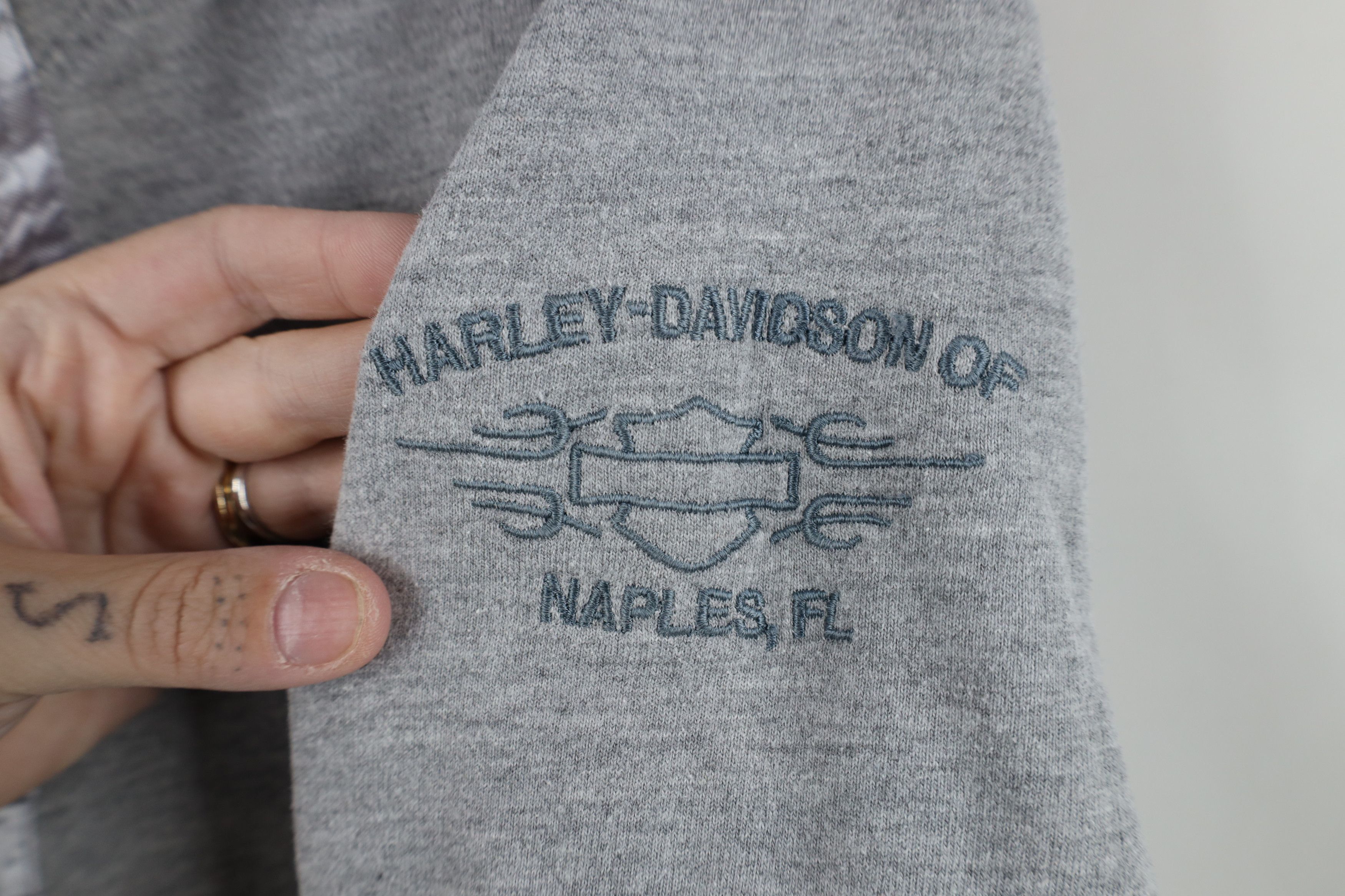 Harley Davidson Vintage Harley Davidson French Terry Hoodie Sweatshirt Size XL / US 12-14 / IT 48-50 - 4 Thumbnail