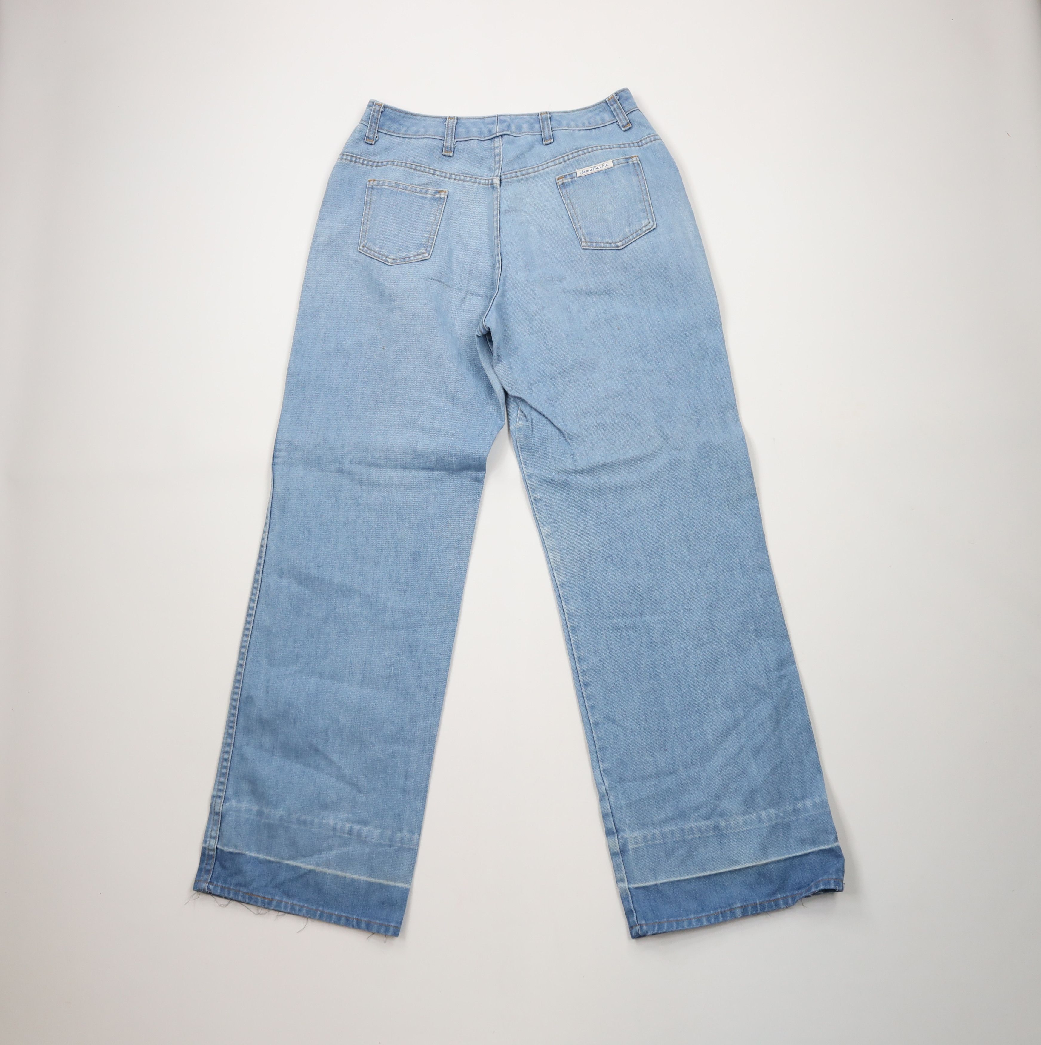 Vintage Vintage 70s Streetwear Wide Leg Bell Bottoms Denim Jeans USA Size 28" / US 6 / IT 42 - 3 Thumbnail