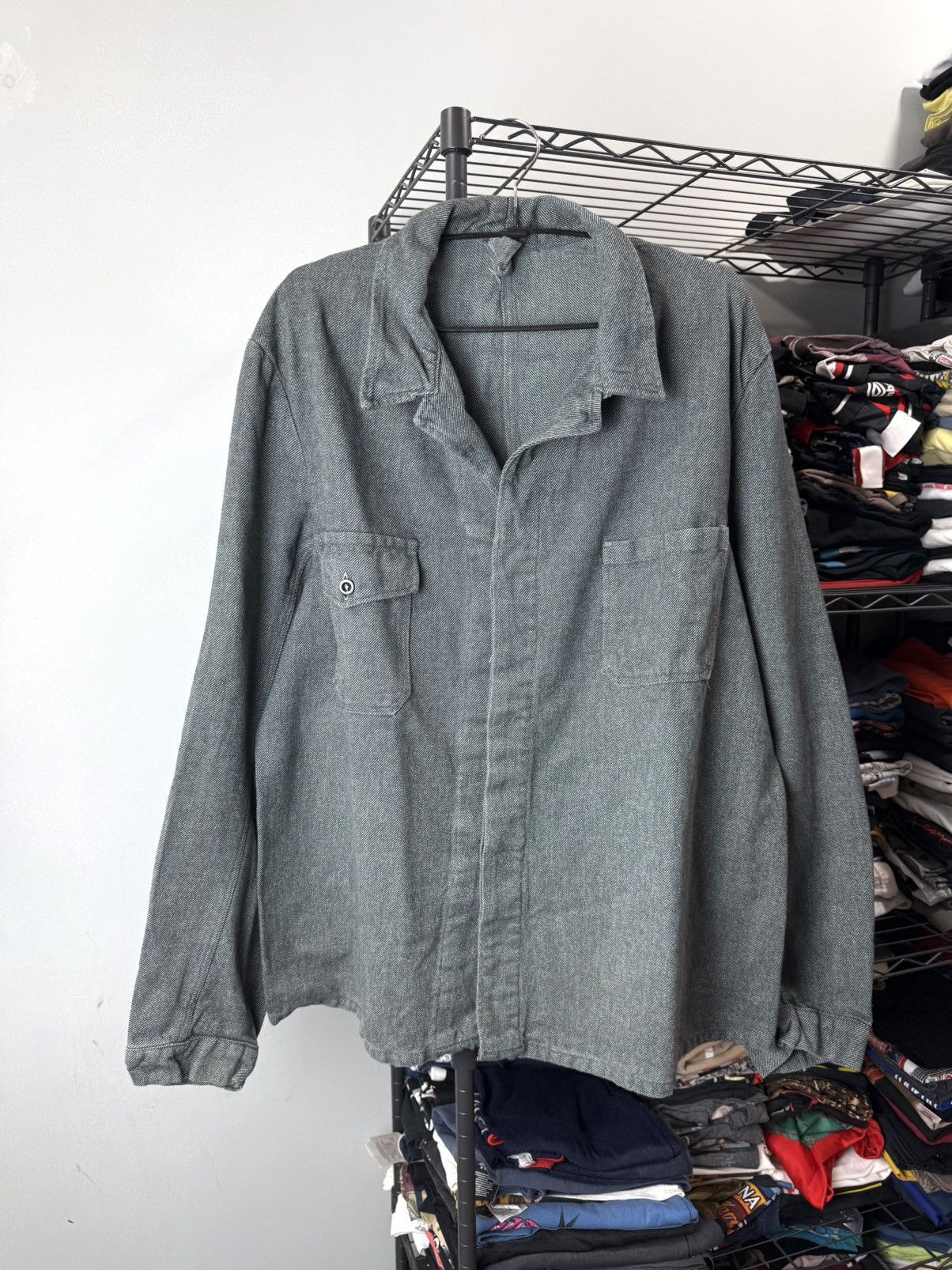 Le Laboureur Rare! 70’s Vintage France Work Jacket Military Size US L / EU 52-54 / 3 - 1 Thumbnail
