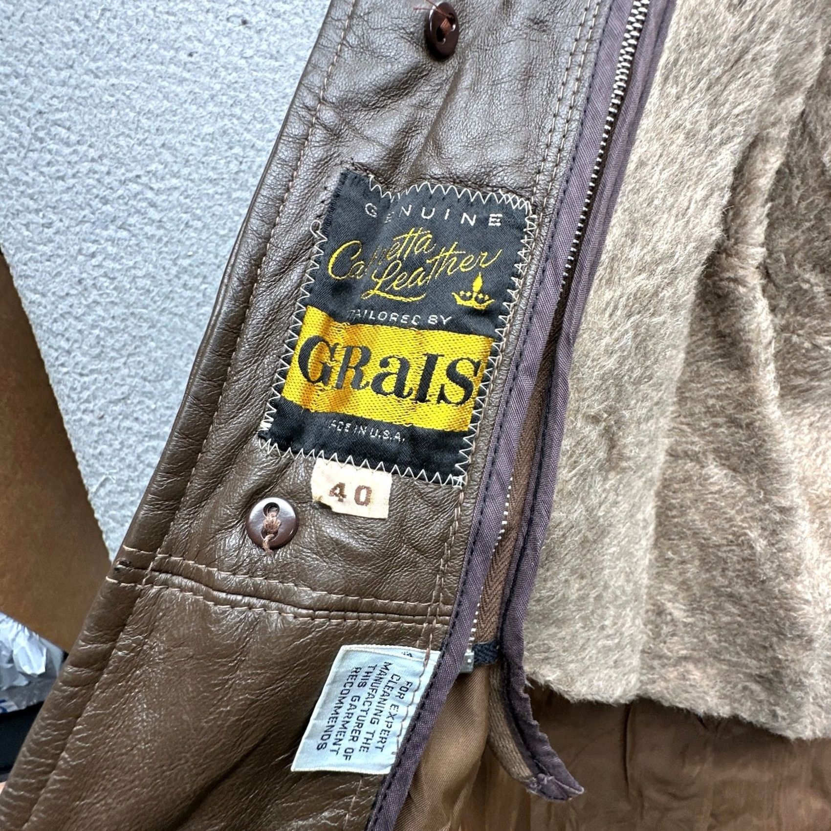 Vintage VINTAGE Grais Cabretta Leather Coat Jacket Mens 40 Medium Brown Faux Fur Lined Overcoat Leather Coat Mens 40 Medium Brown Mens Size US XXS / EU 40 - 3 Thumbnail