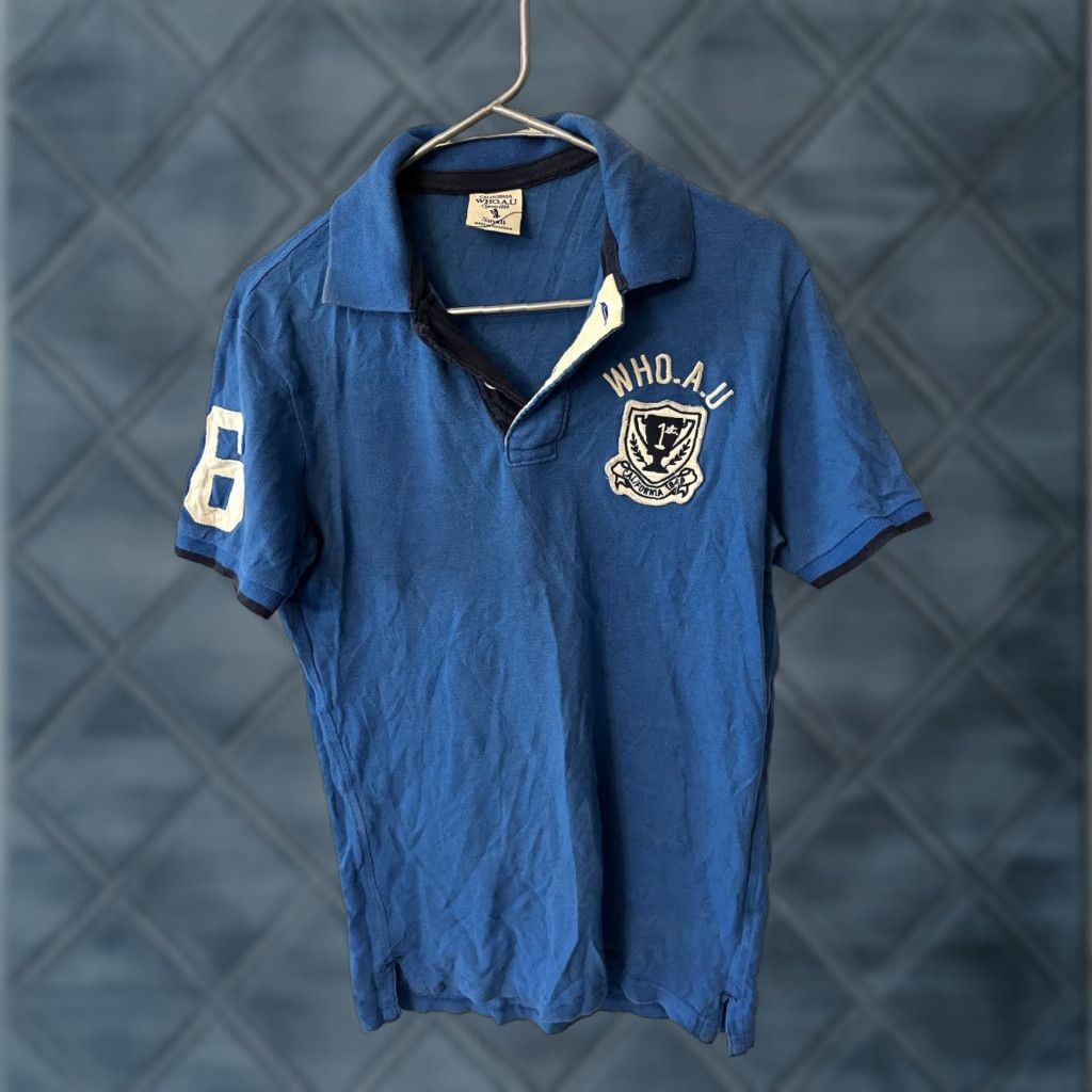 Vintage Spirit Polo Shirt Embroidered Blue Mens Size Small California AU WHO Size US S / EU 44-46 / 1 - 1 Thumbnail