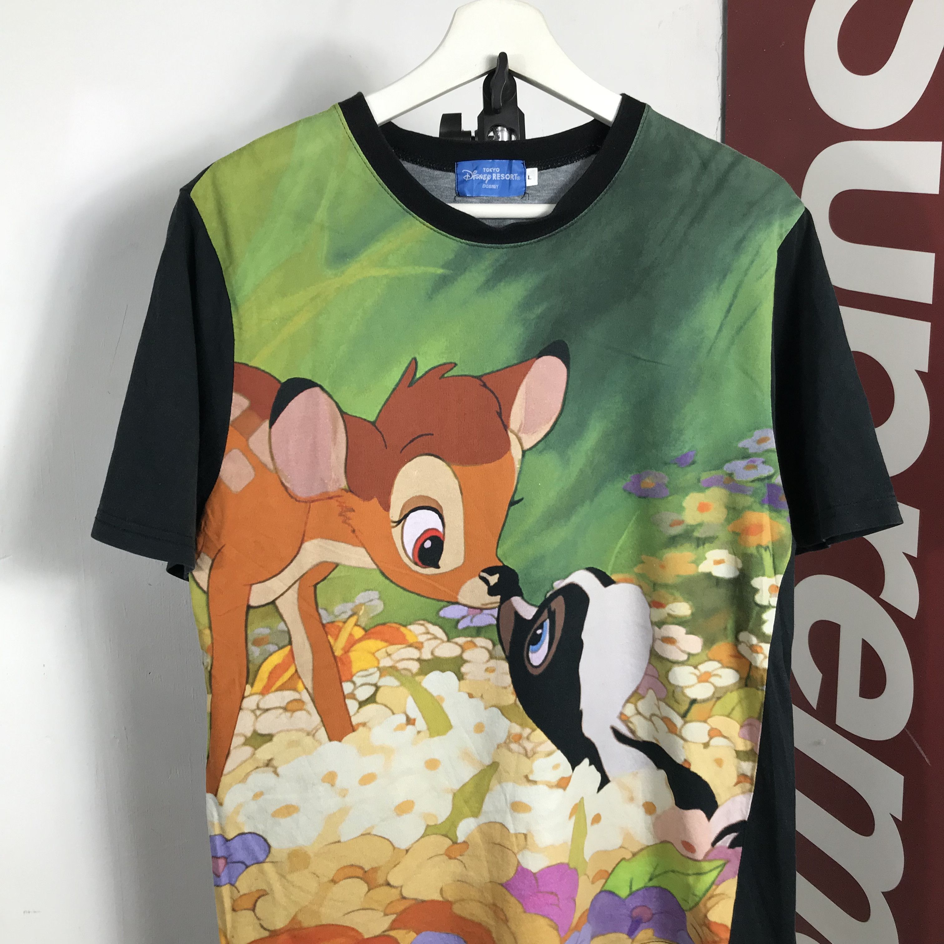 Disney Vintage 90s Bambi movie embroidered graphic Pocket T shirt Size US L / EU 52-54 / 3 - 4 Thumbnail