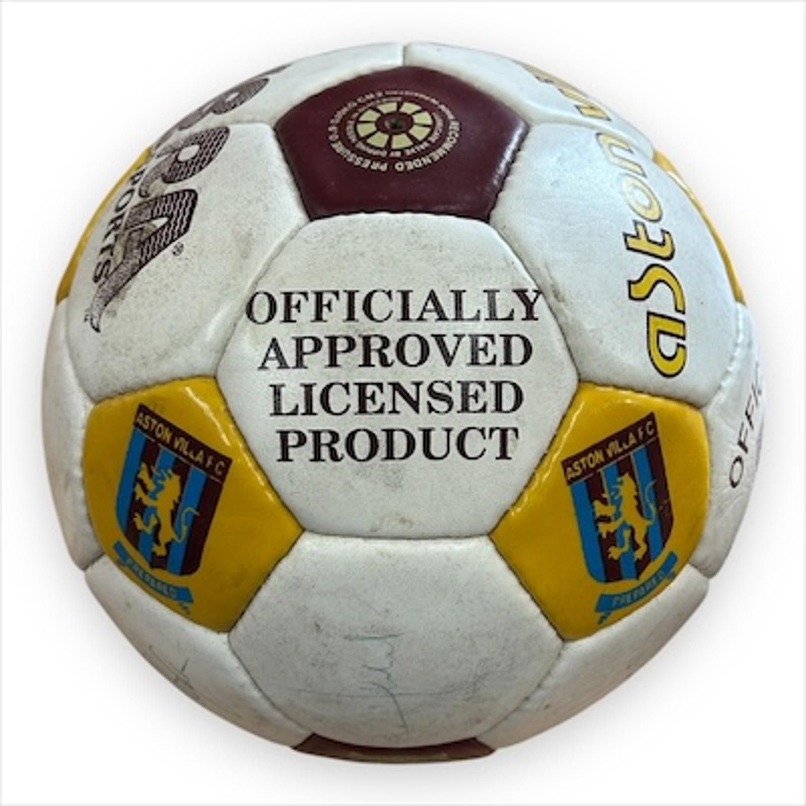 Designer Aston Villa FC 1992 Squad Signed Official Football (E24) Size ONE SIZE - 2 Thumbnail