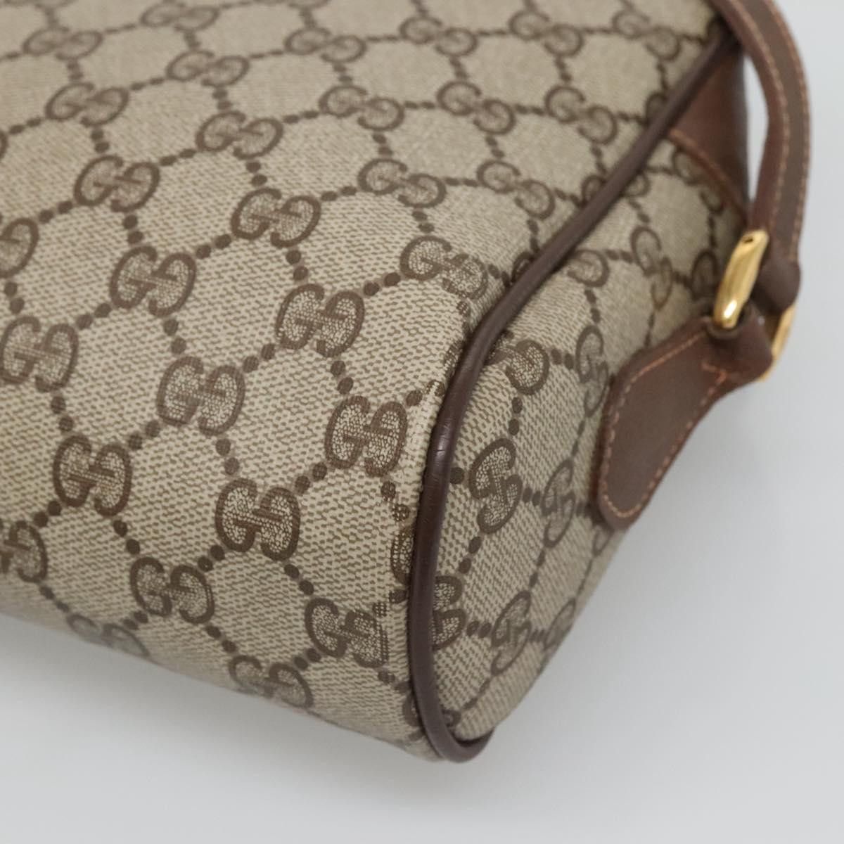 Gucci GUCCI GG Supreme Web Sherry Line Bag Pvc Beige Gold 56 02 Size ONE SIZE - 12 Thumbnail