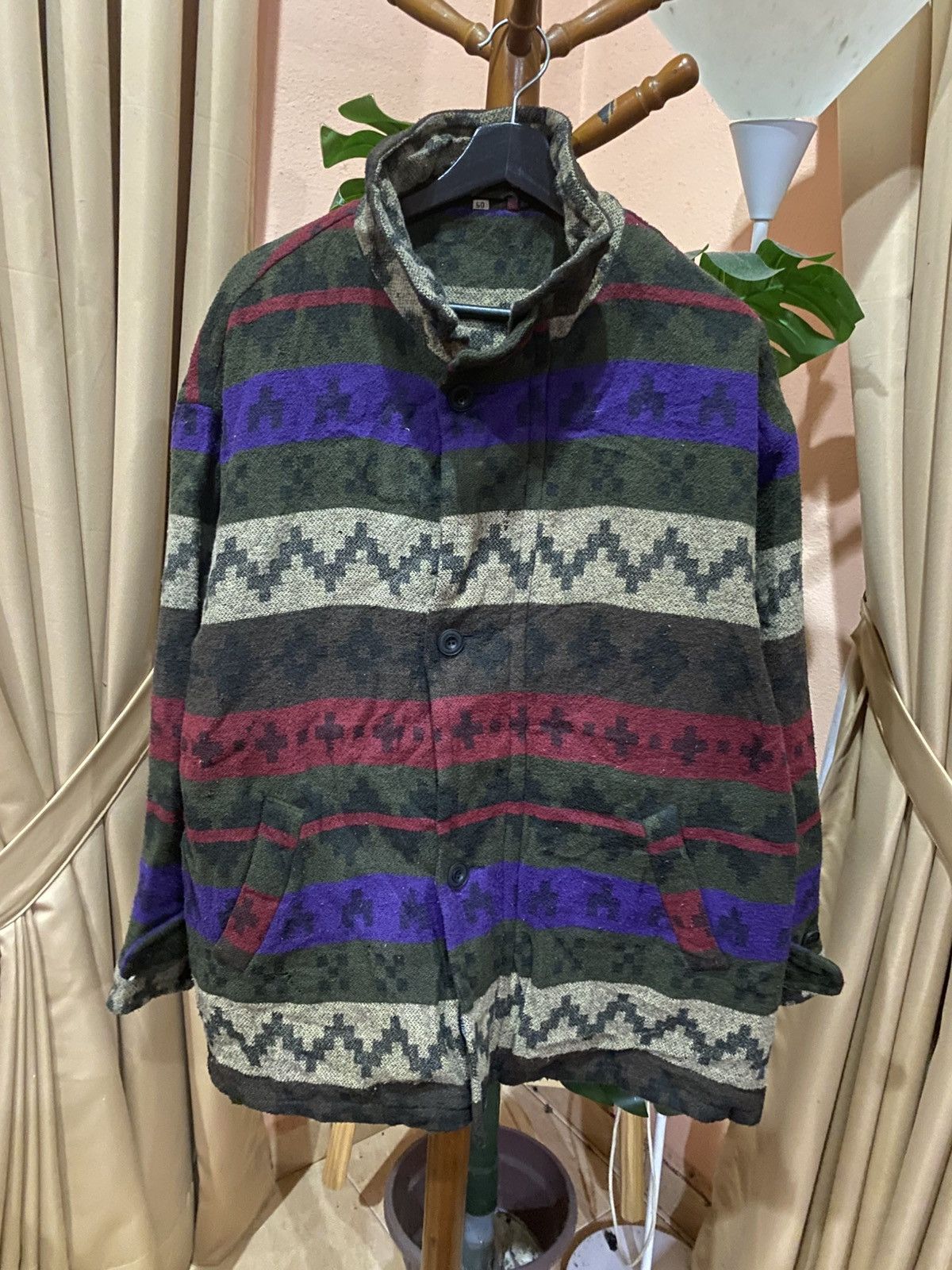 Vintage Vintage Pendleton Aztec Wool Blend Jacket USA Made Size 50 Size US M / EU 48-50 / 2 - 1 Thumbnail