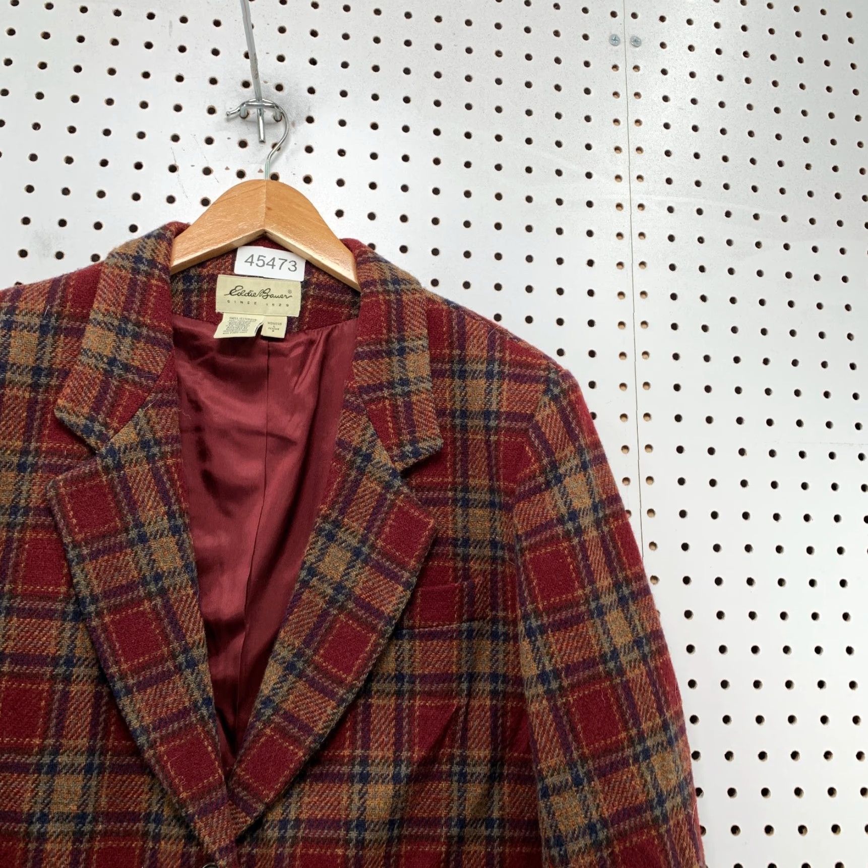 Eddie Bauer VINTAGE Eddie Bauer Wool Blazer Womens Large Red Plaid Boyfriend Academia Y2k Size L / US 10 / IT 46 - 6 Thumbnail