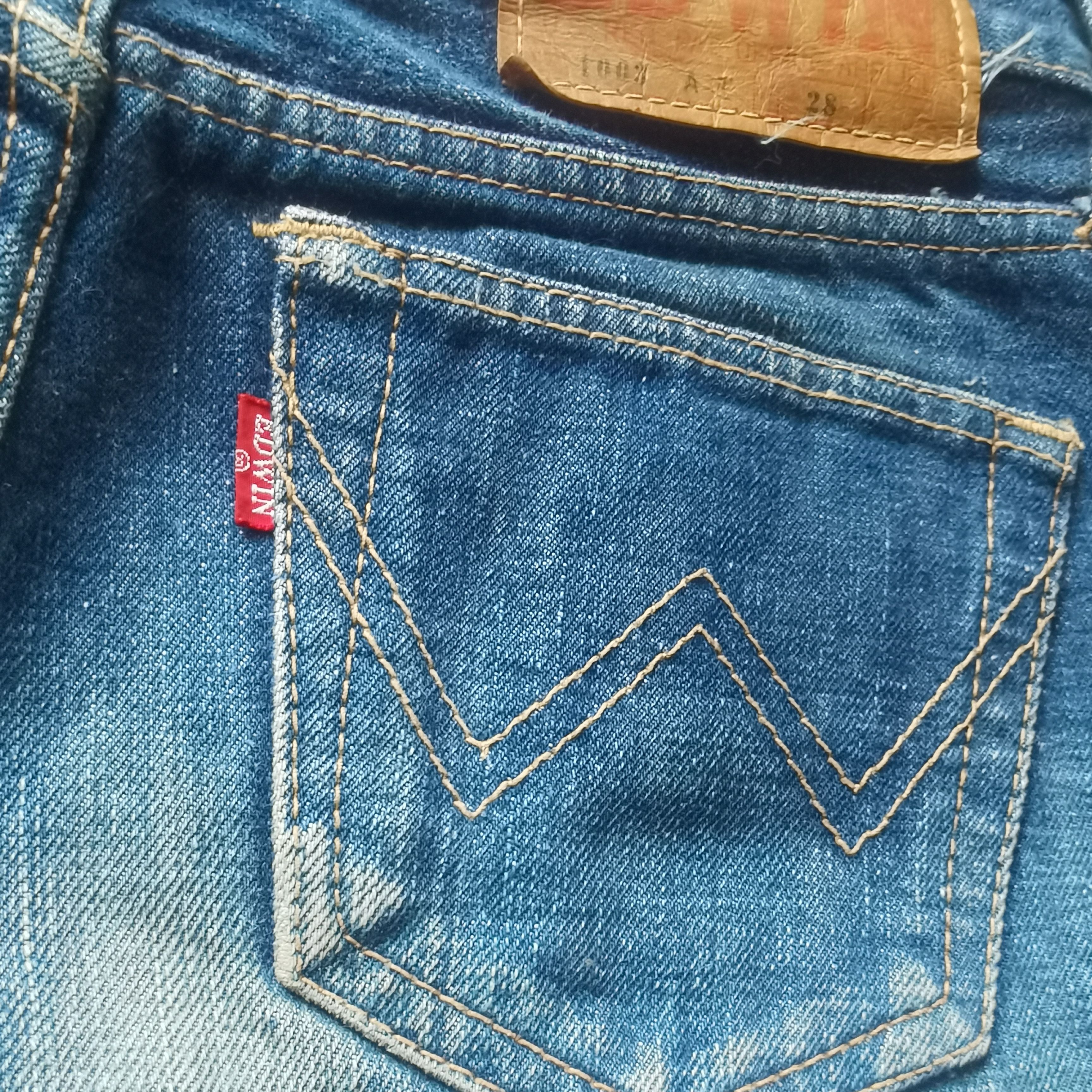 Edwin 🇺🇸 Vintage 80s Crazy Super Flared Sick Denim Pants Size US 28 / EU 44 - 8 Thumbnail