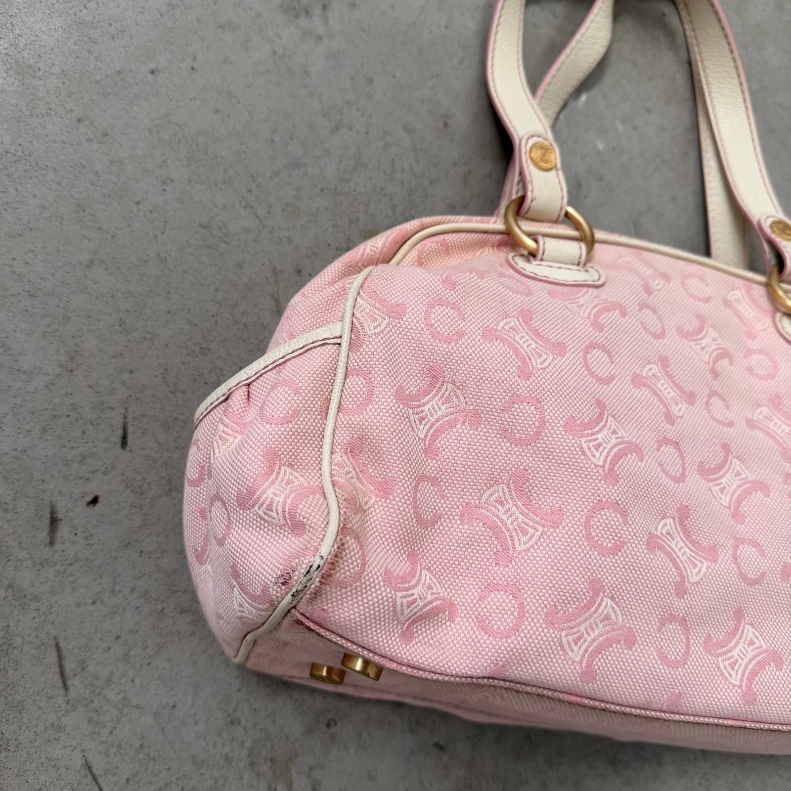 Celine Celine C Macadam Shoulder Bag Pink/White Size ONE SIZE - 6 Thumbnail