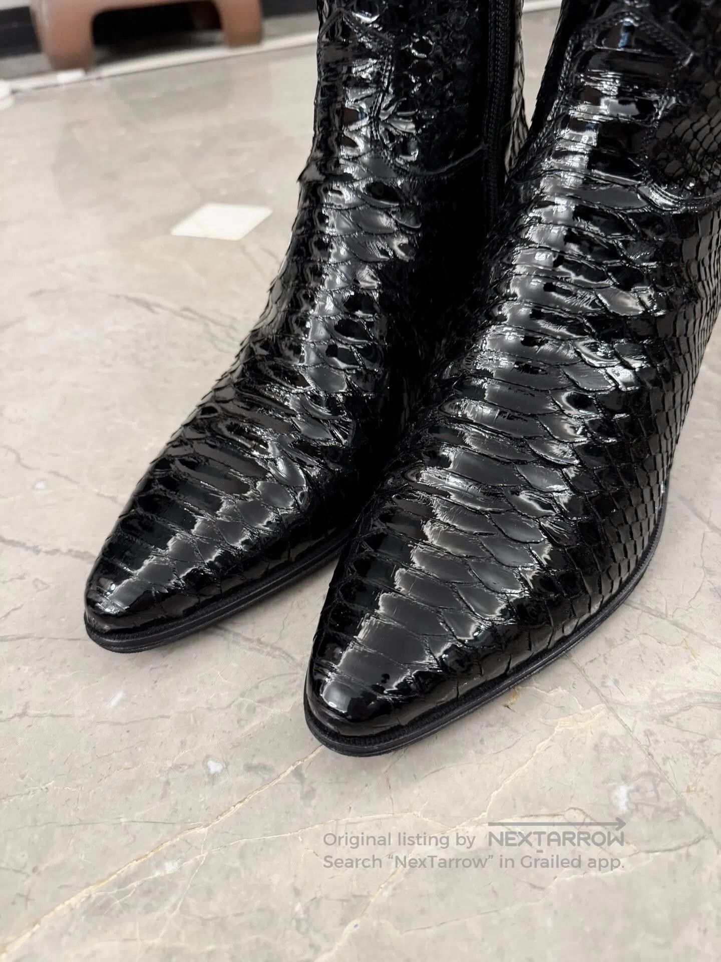 Celine Celine Python Leather Chelsea Boots. Size US 9 / EU 42 - 7 Thumbnail