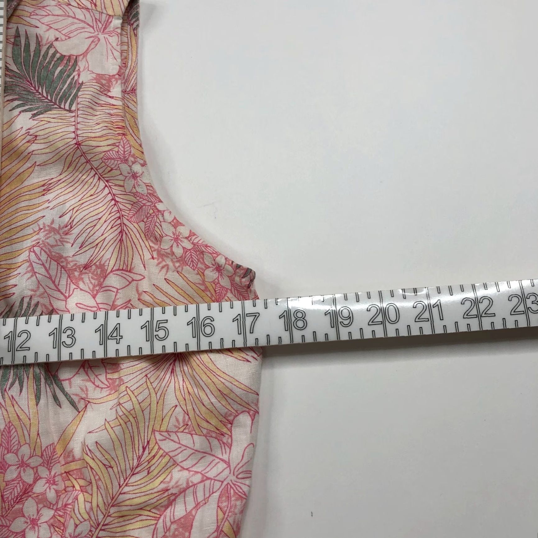 Tommy Bahama Tommy Bahama Dress Shirt? No, Floral Linen A-Line Short Dress Orange MINT Womens S Small 100% Linen Button Above Knee Sleeveless Casual Vintage No Size S / US 4 / IT 40 - 6 Thumbnail