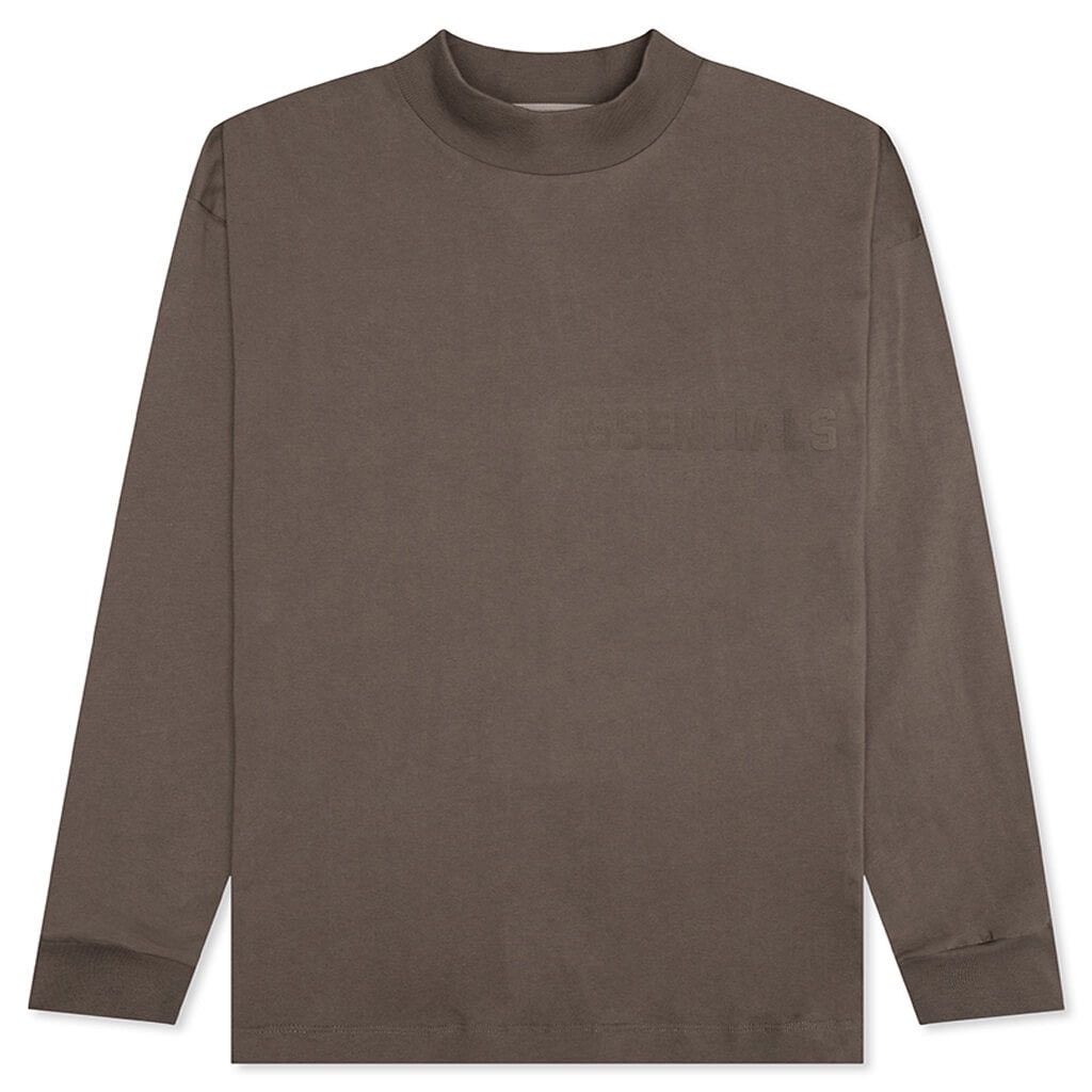 image of Essentials L/s Tee Wood in Brown, Men's (Size 2XL)