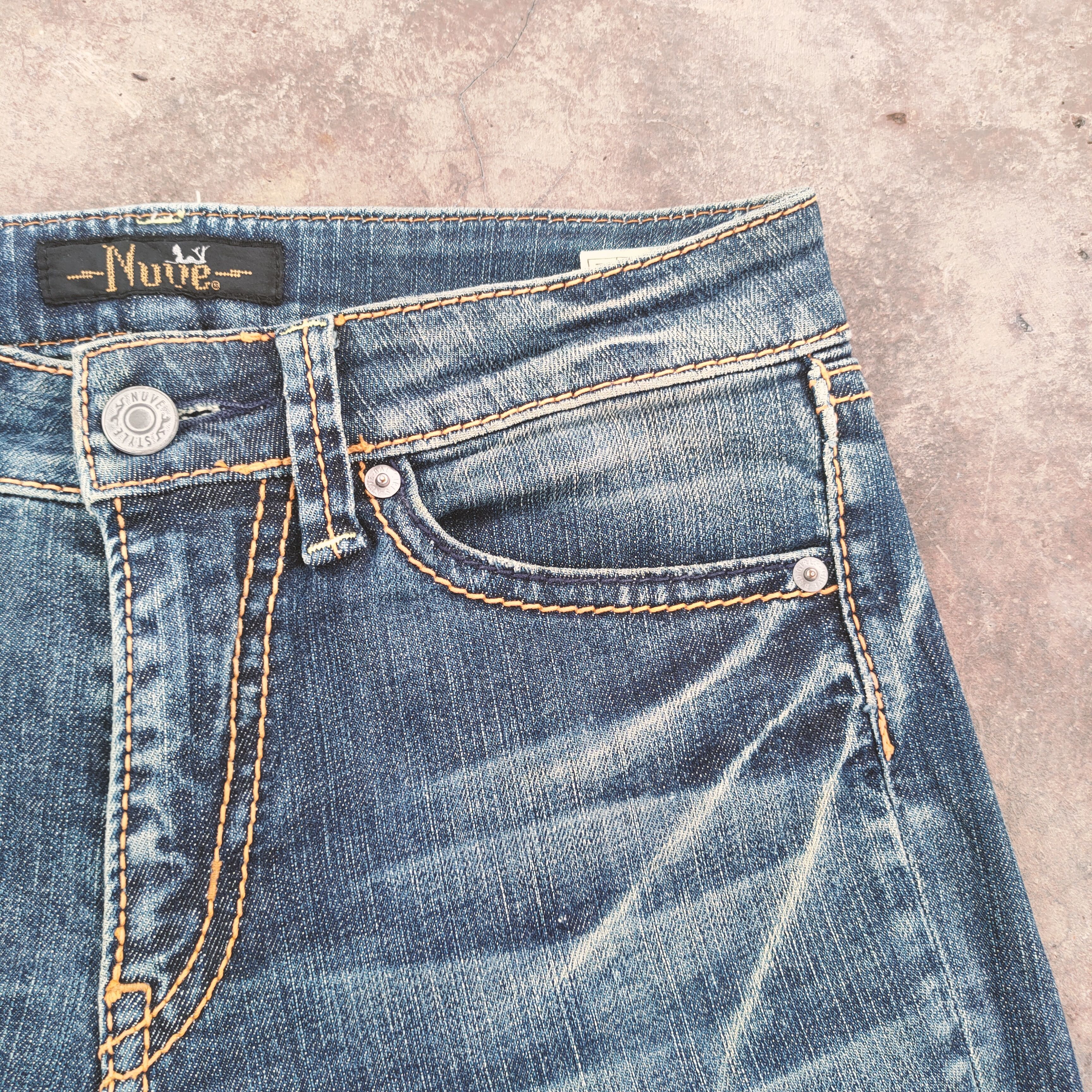 Japanese Brand NUVE FLARE FADED JEANS DENIM PANTS Size US 30 / EU 46 - 8 Thumbnail