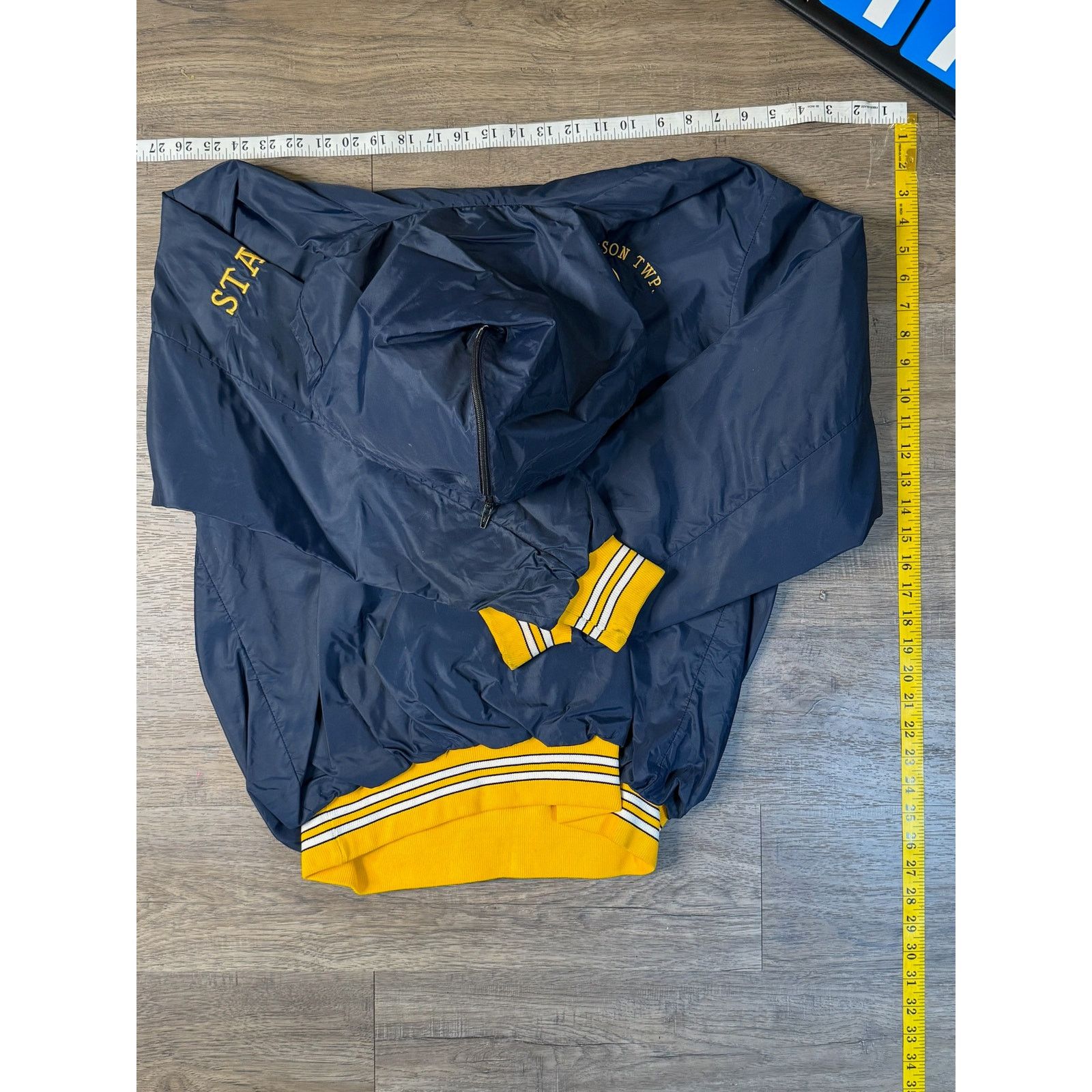 Vintage Vintage O'Shea Blue Jefferson Falcons Hooded Windbreaker Size US XL / EU 56 / 4 - 5 Thumbnail