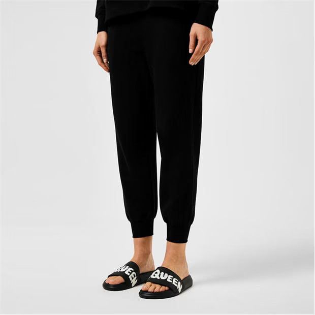 Alexander McQueen o1g2r1mq0824 Graffiti Sliders in Black & White Size US 7 / IT 37 - 5 Thumbnail