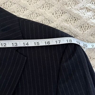 Hugo Boss Hugo Boss The Jam Pinstripe Blazer Two Button Business Casua Size 40R - 2 Thumbnail